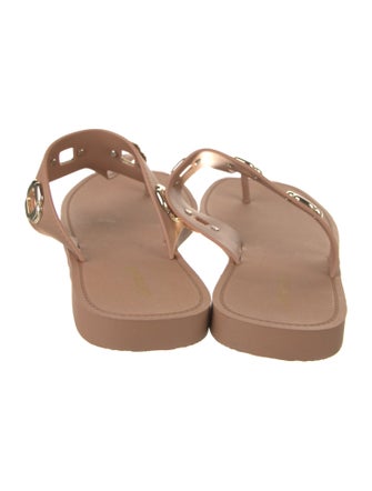 Larroude Rubber Studded Accents Flip Flops