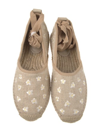 Larroude Canvas Floral Print Espadrilles