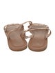 Larroude Leather Scalloped Accent Slides