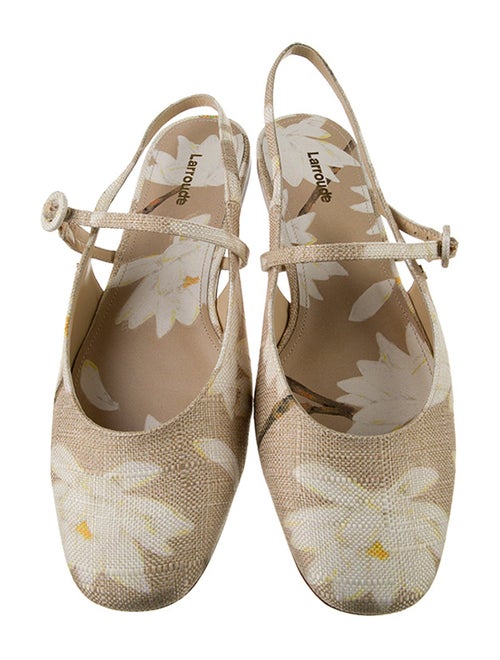 Larroude Printed Slingback Flats