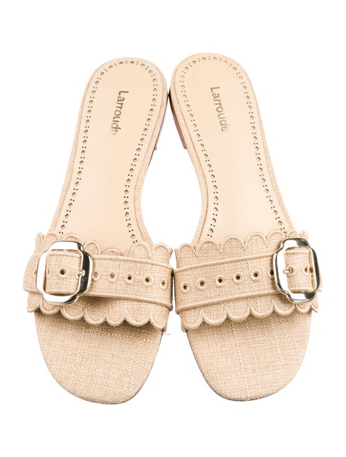 Larroude Raffia Slides