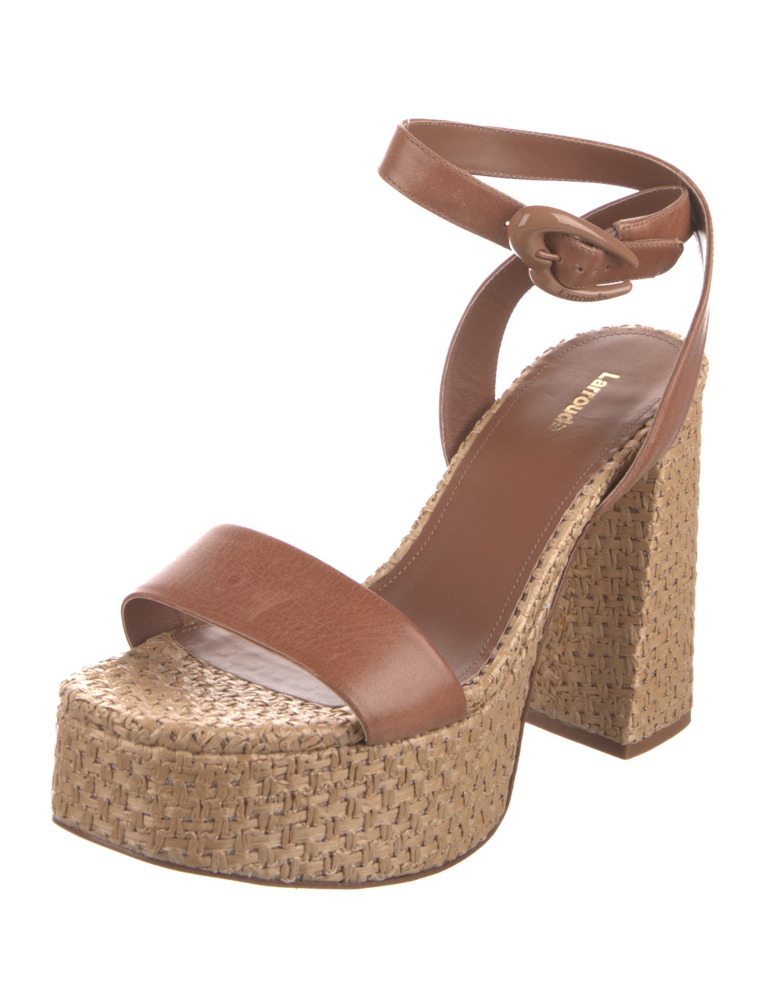Larroude Leather Espadrilles