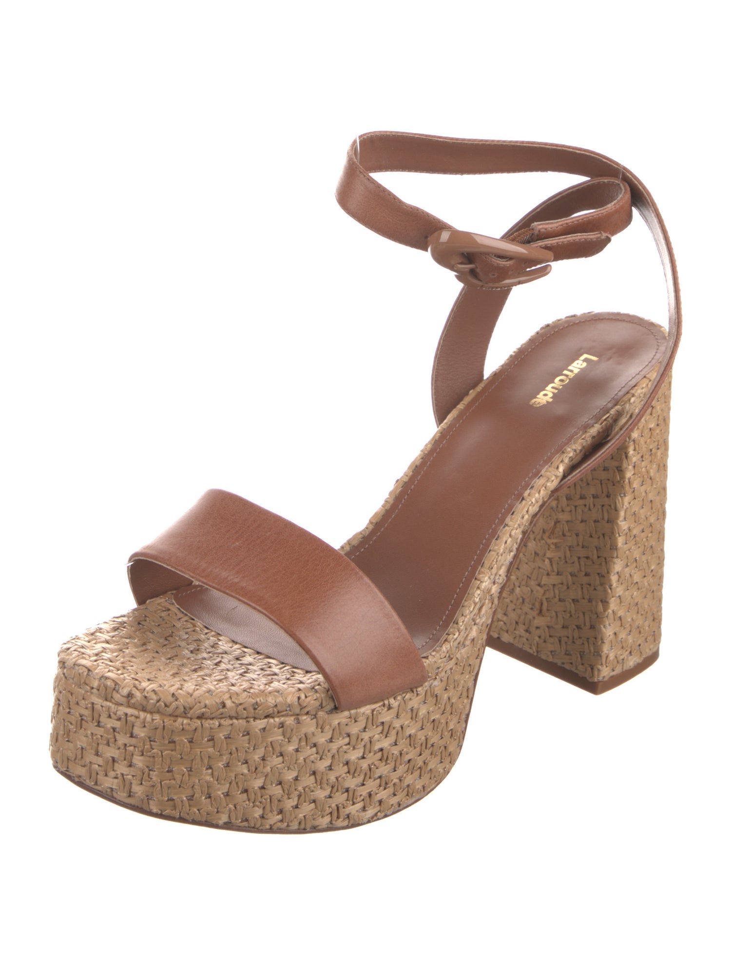 Larroude Leather Espadrilles