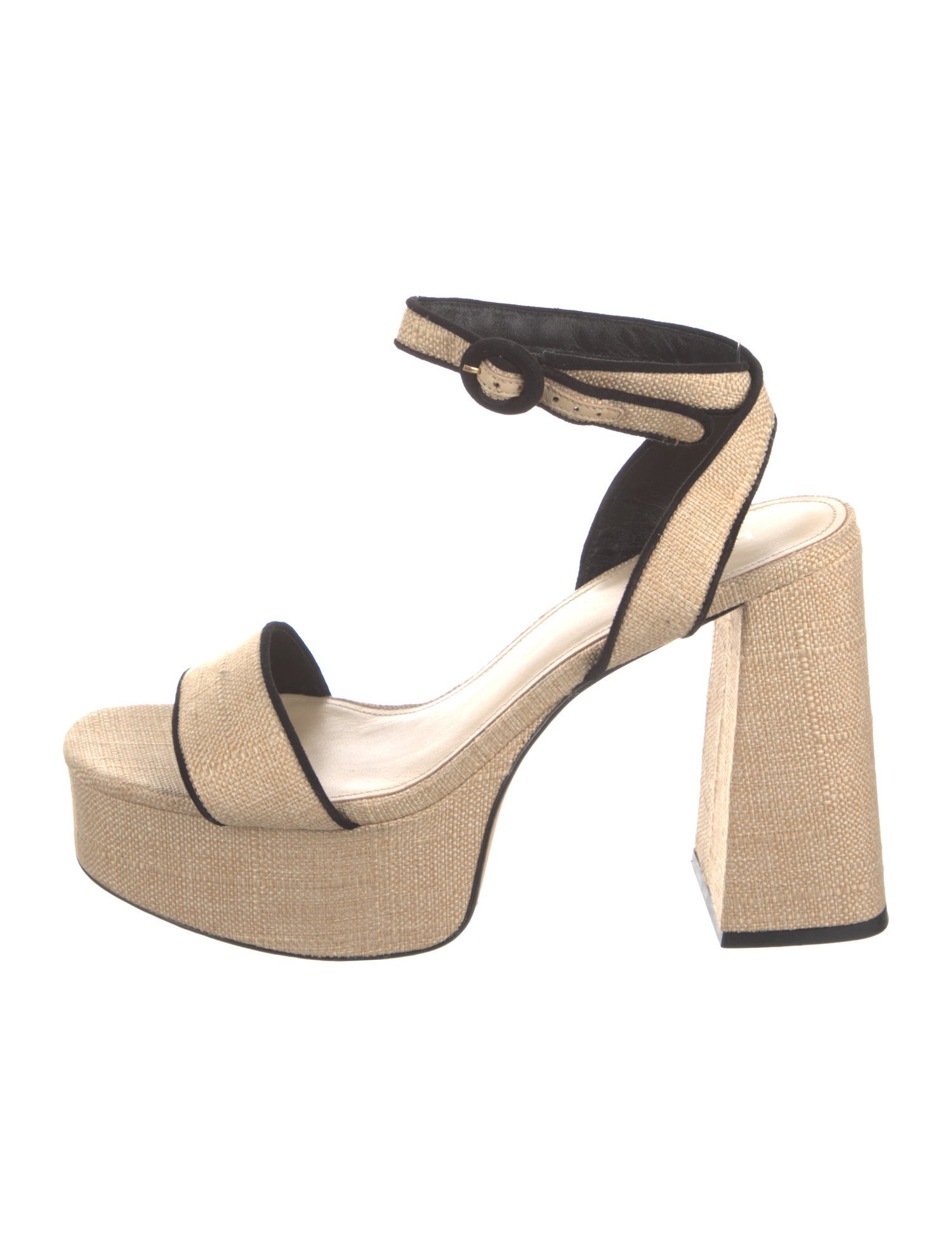 Larroude Raffia Sandals