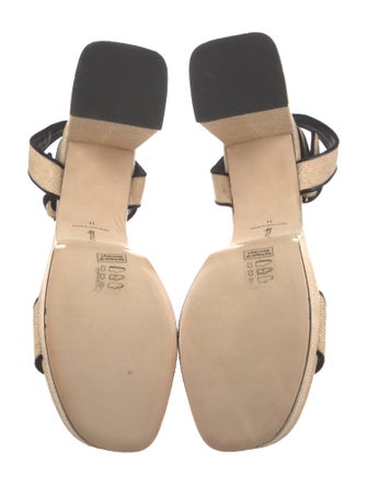 Larroude Straw Sandals