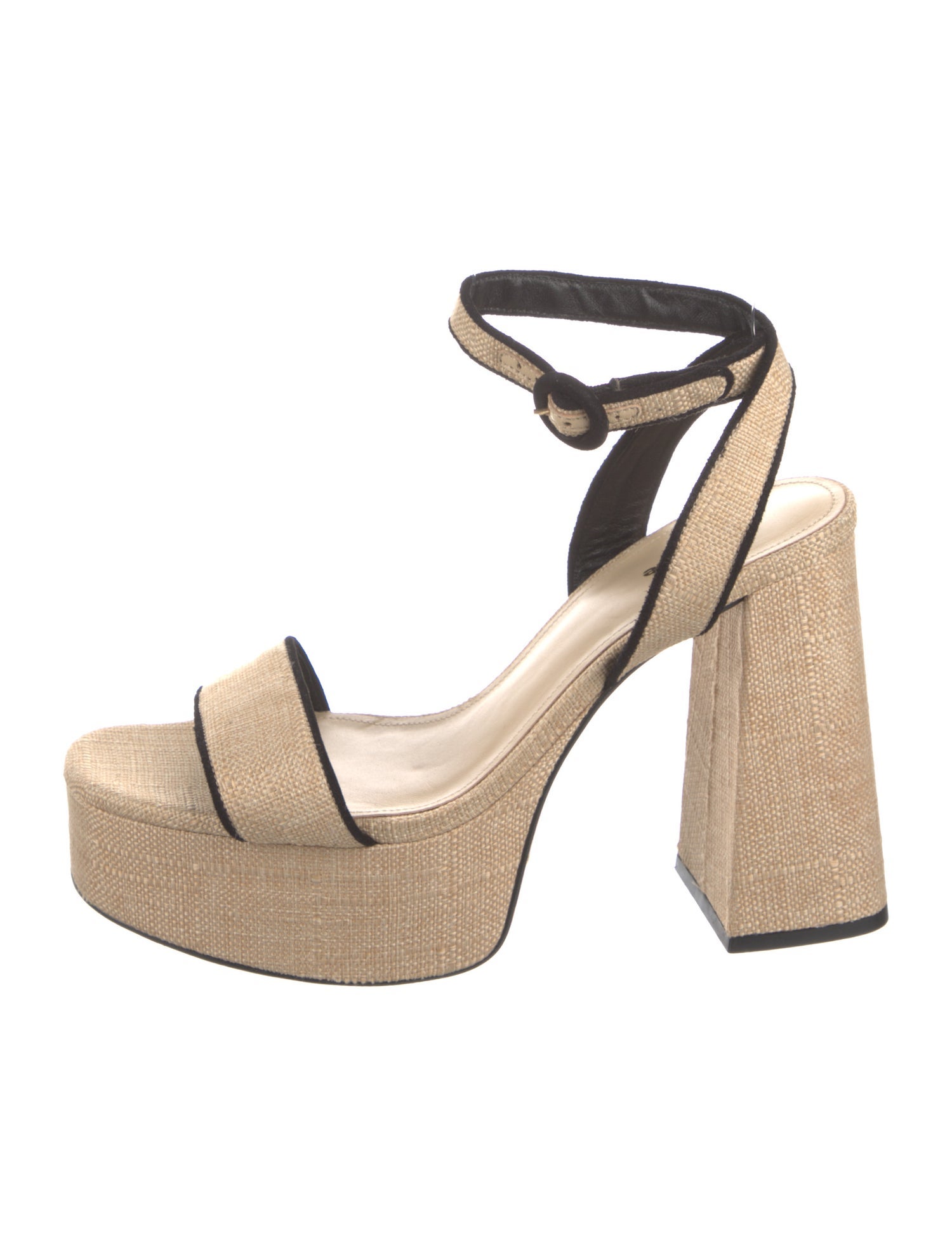Larroude Raffia Sandals
