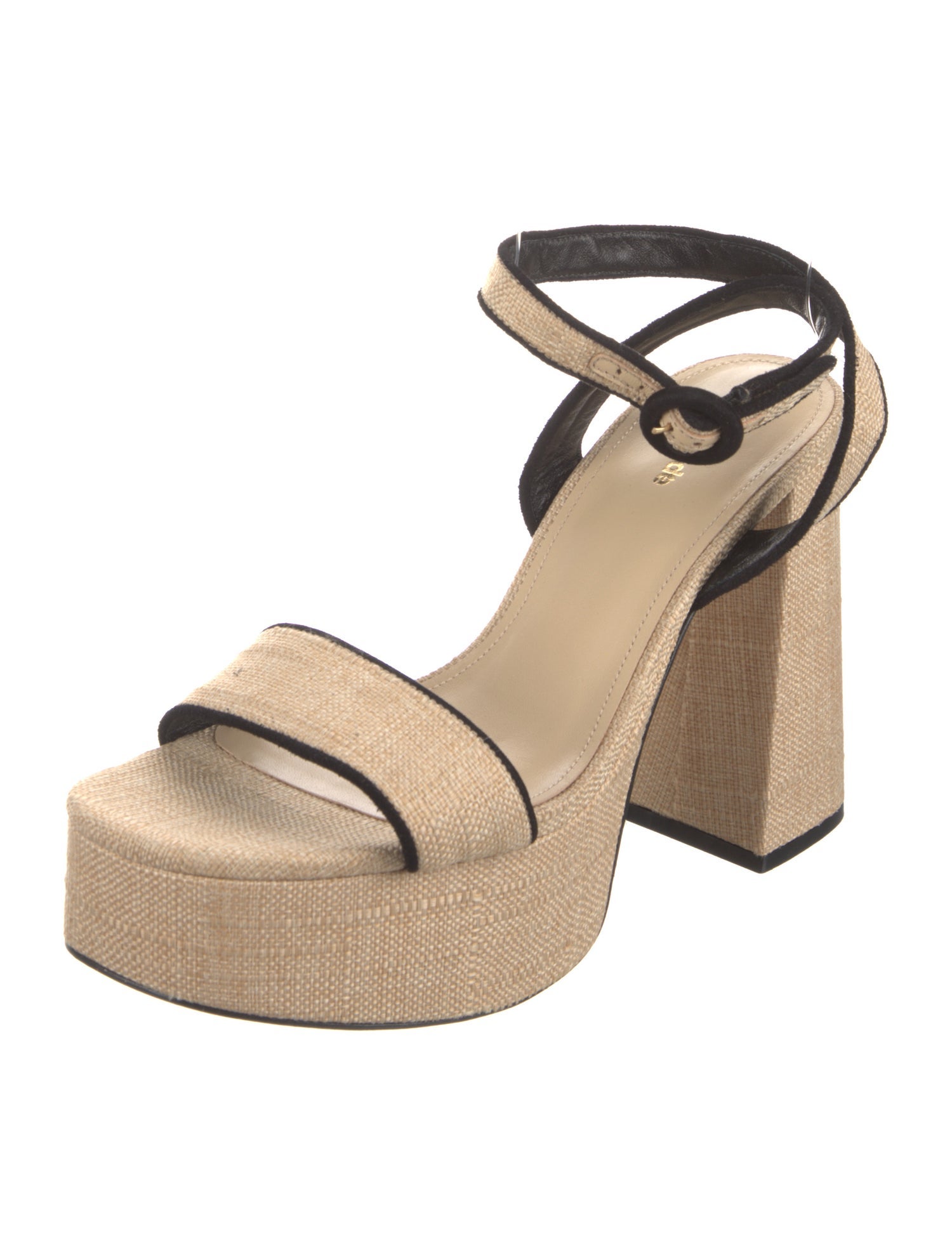 Larroude Raffia Sandals