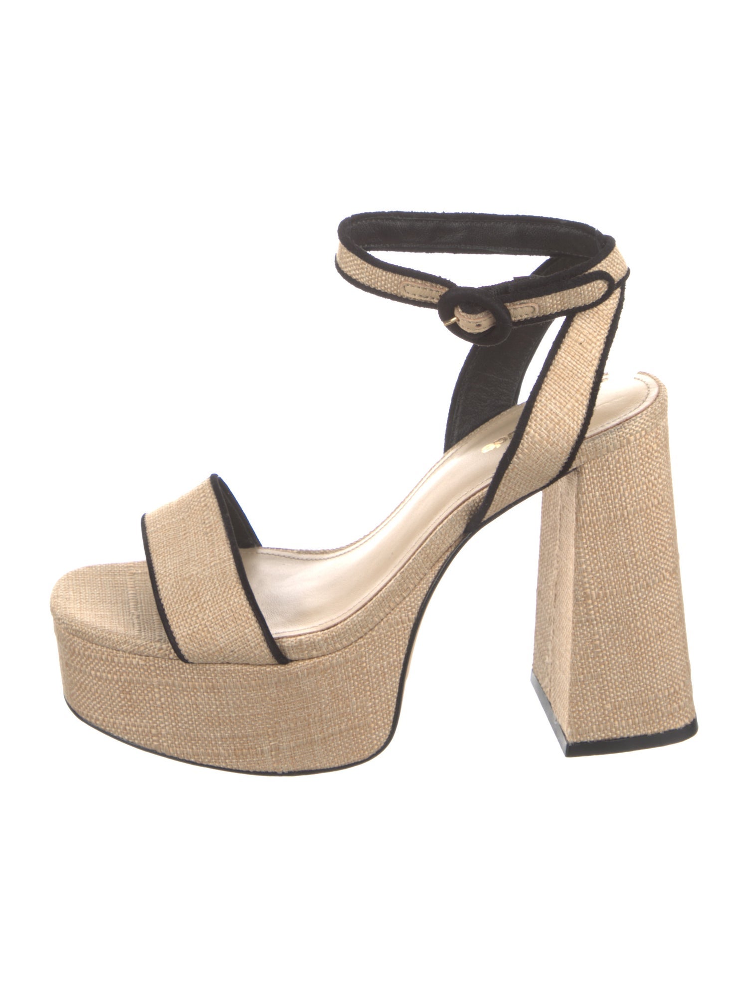 Larroude Raffia Sandals