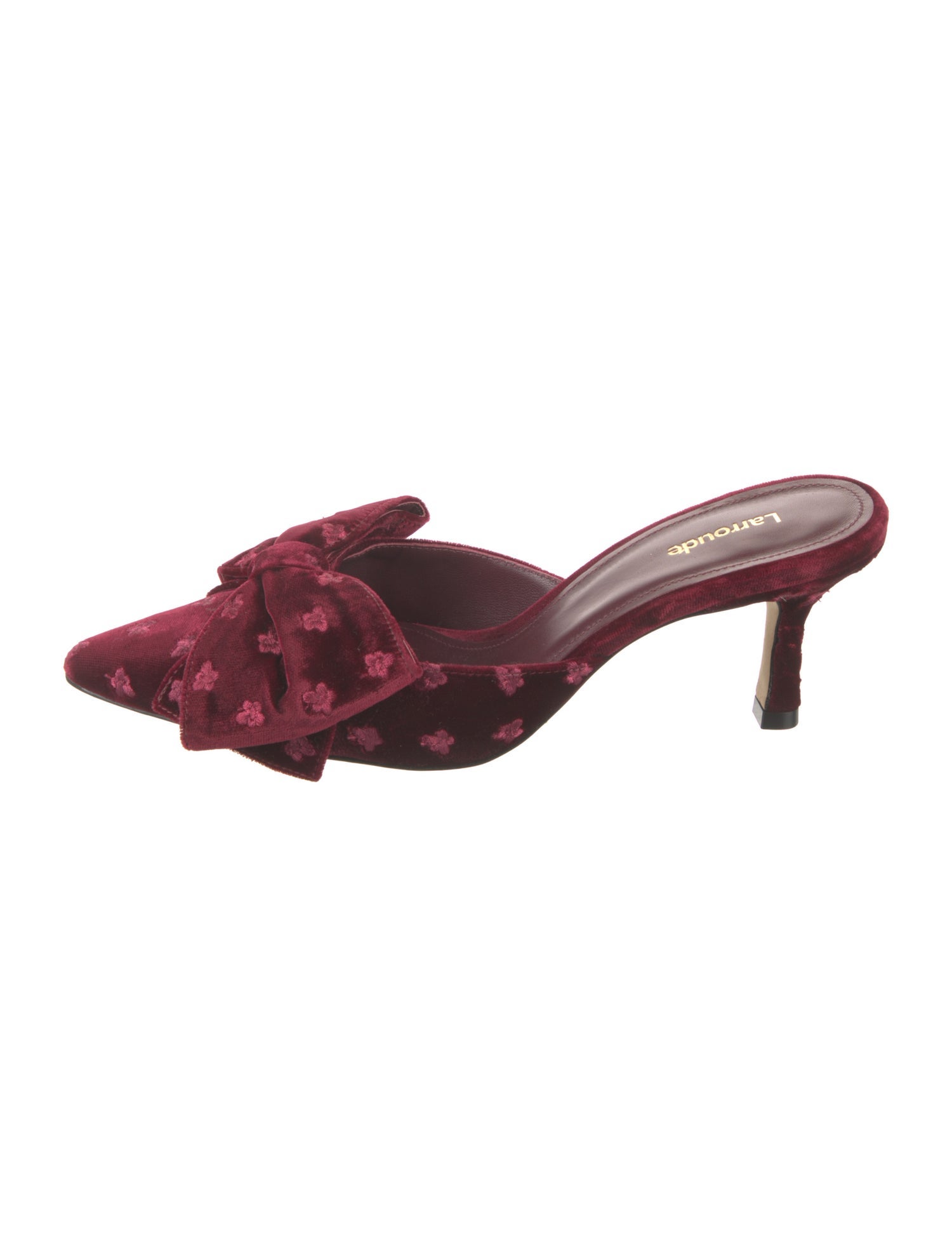 Larroude Velvet Mules