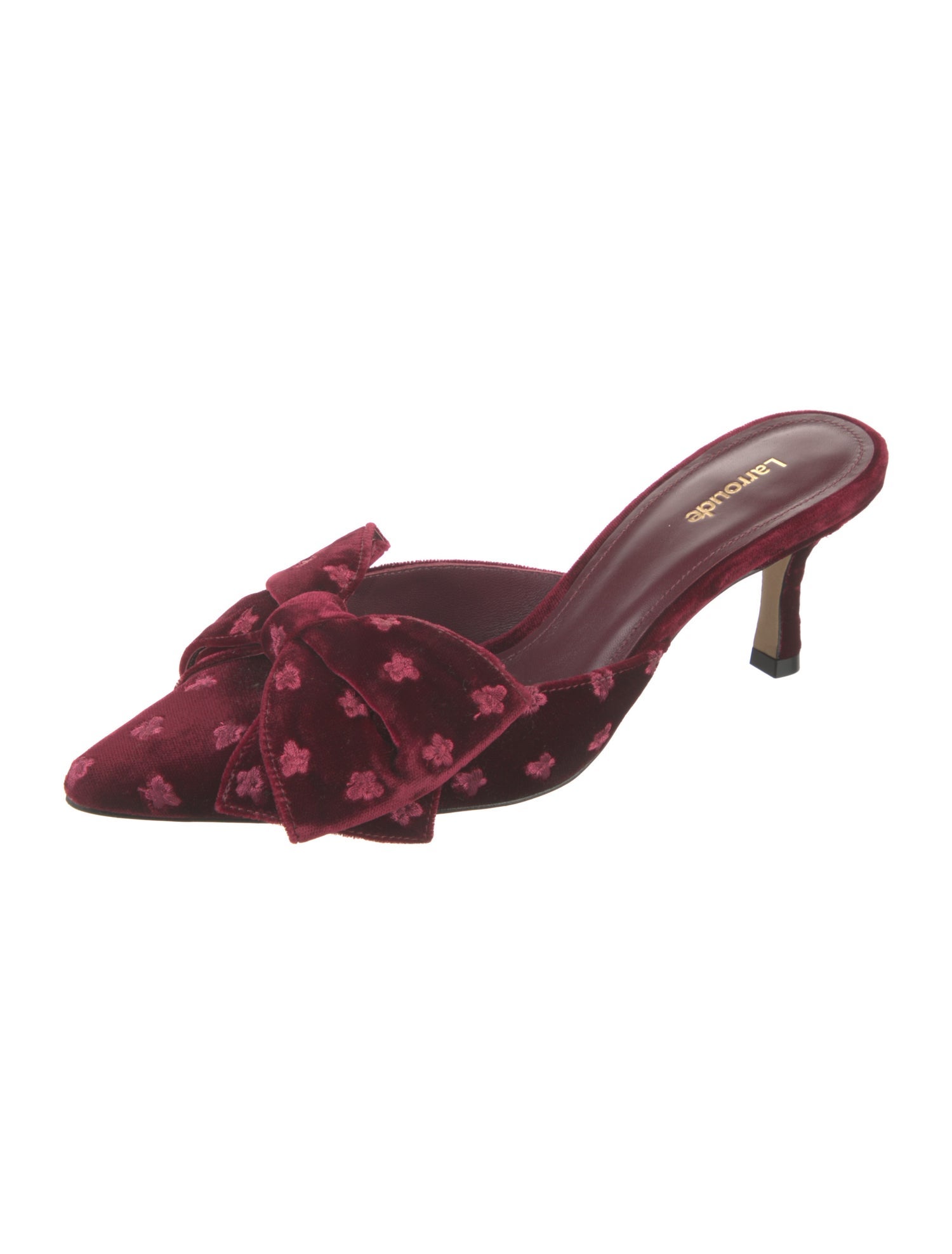 Larroude Velvet Mules
