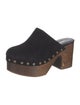 Larroude Suede Studded Accents Mules