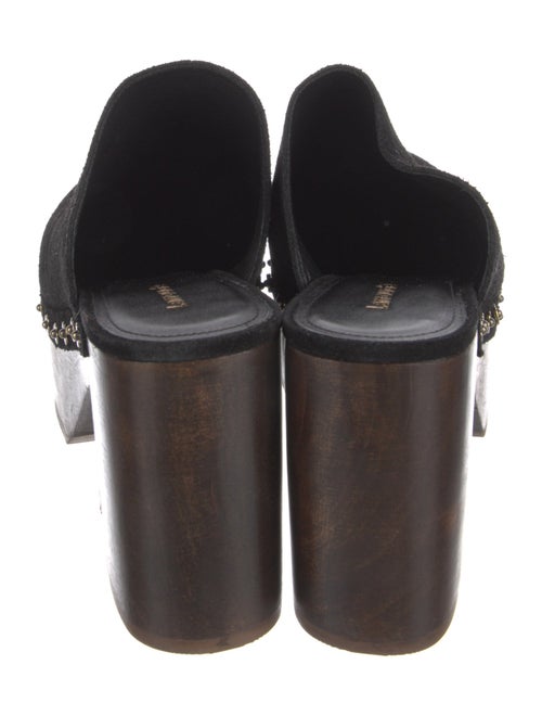 Larroude Suede Studded Accents Mules