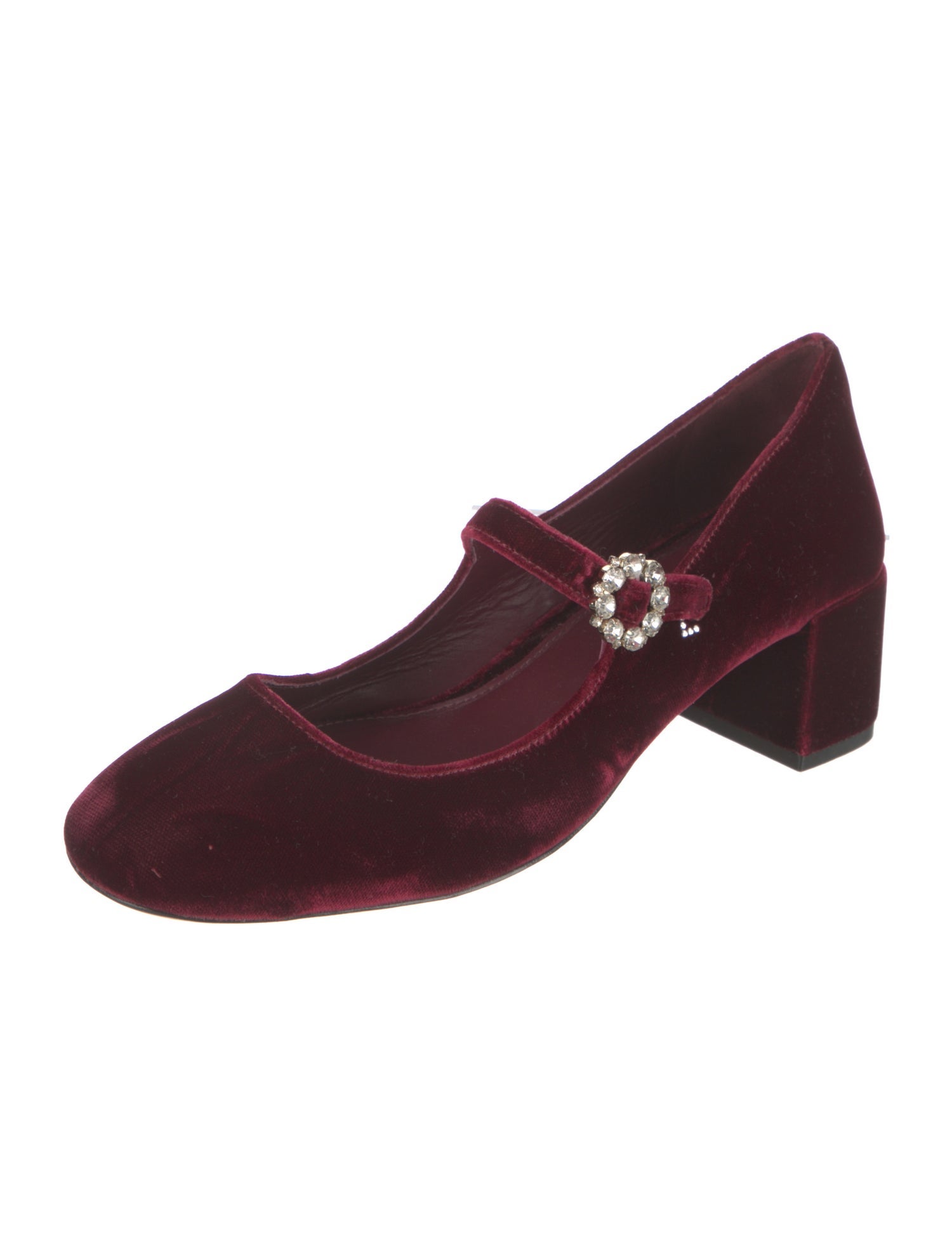 Larroude Velvet Pumps
