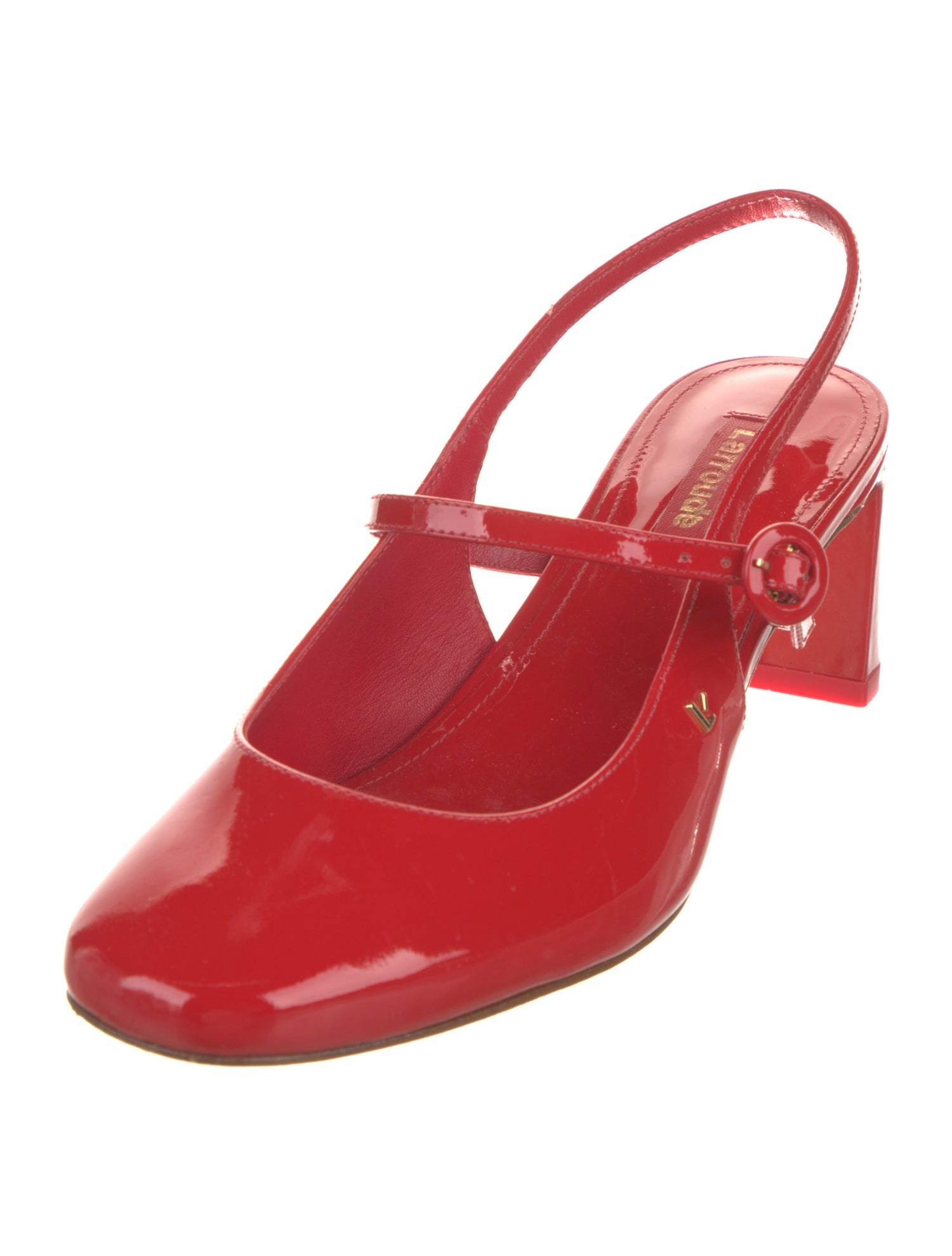 Larroude Leather Slingback Pumps