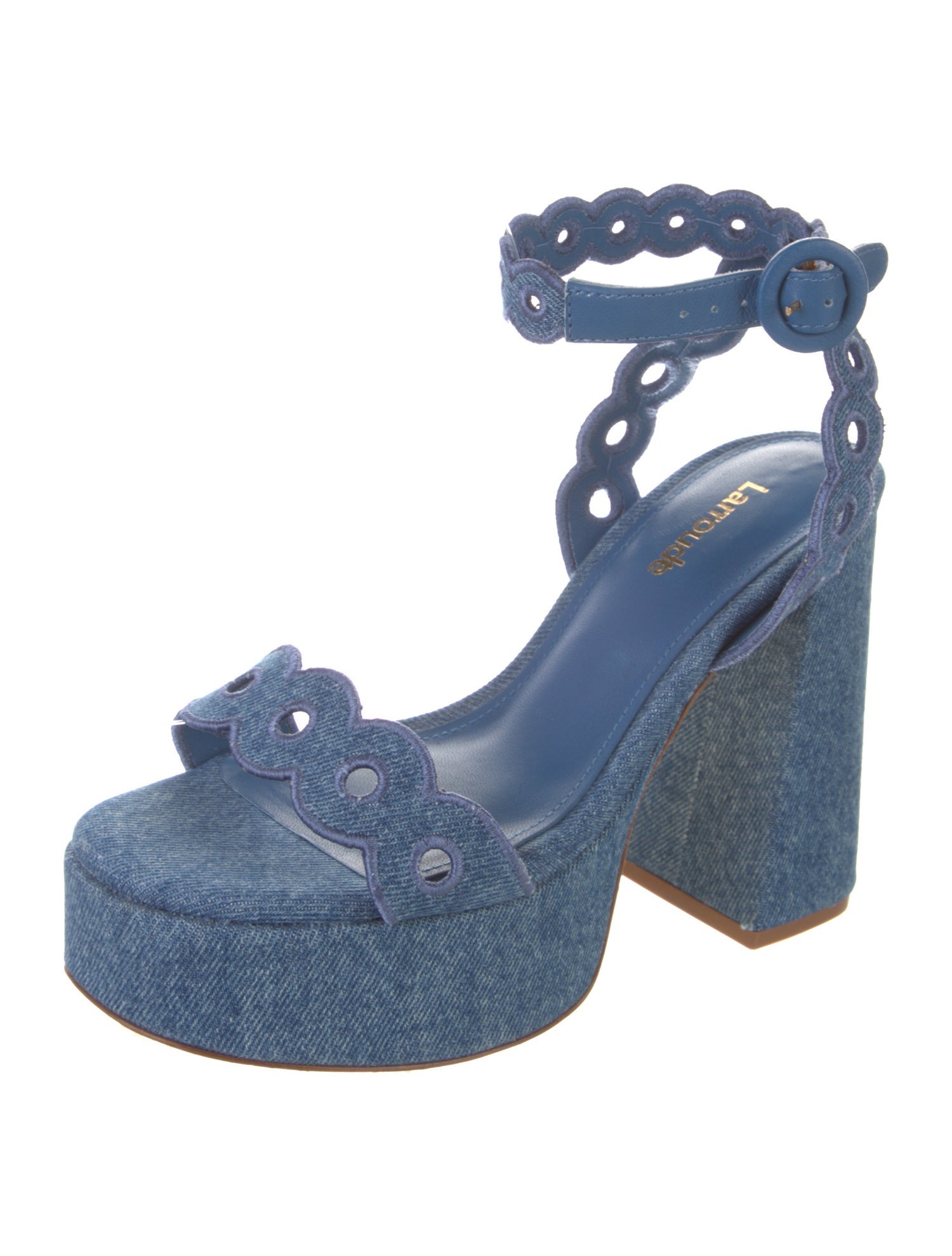 Larroude Denim D'Orsay Pumps
