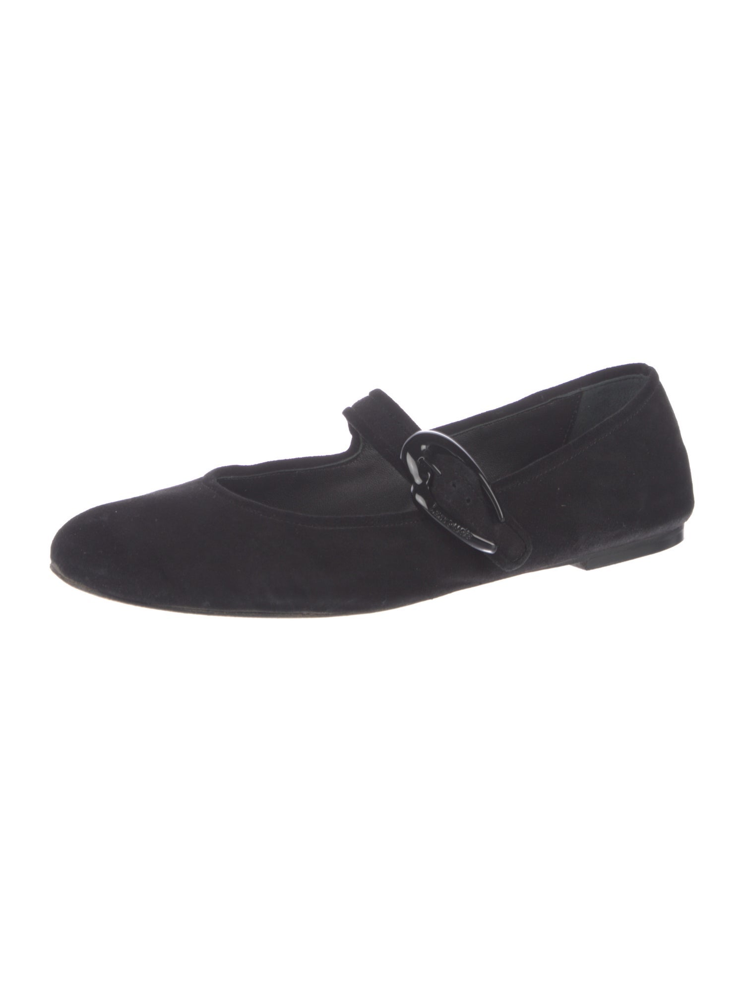 Larroude Suede Mary Jane Flats