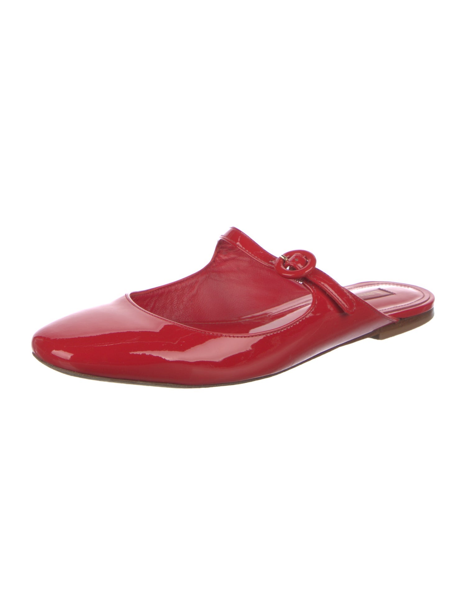Larroude Patent Leather Mules