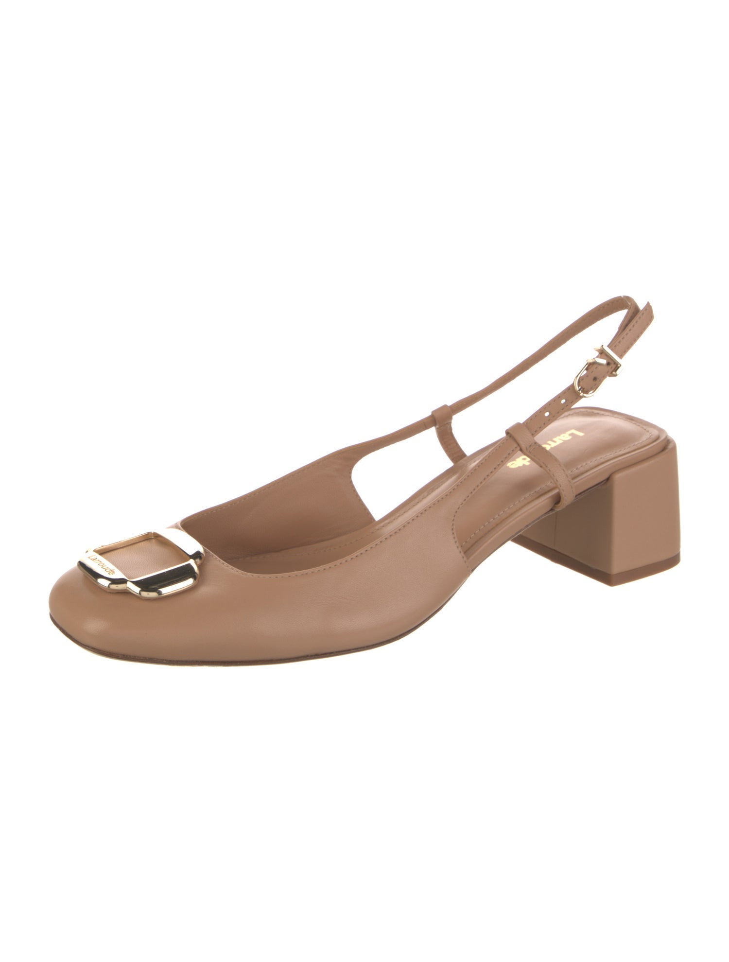 Larroude Leather Slingback Flats