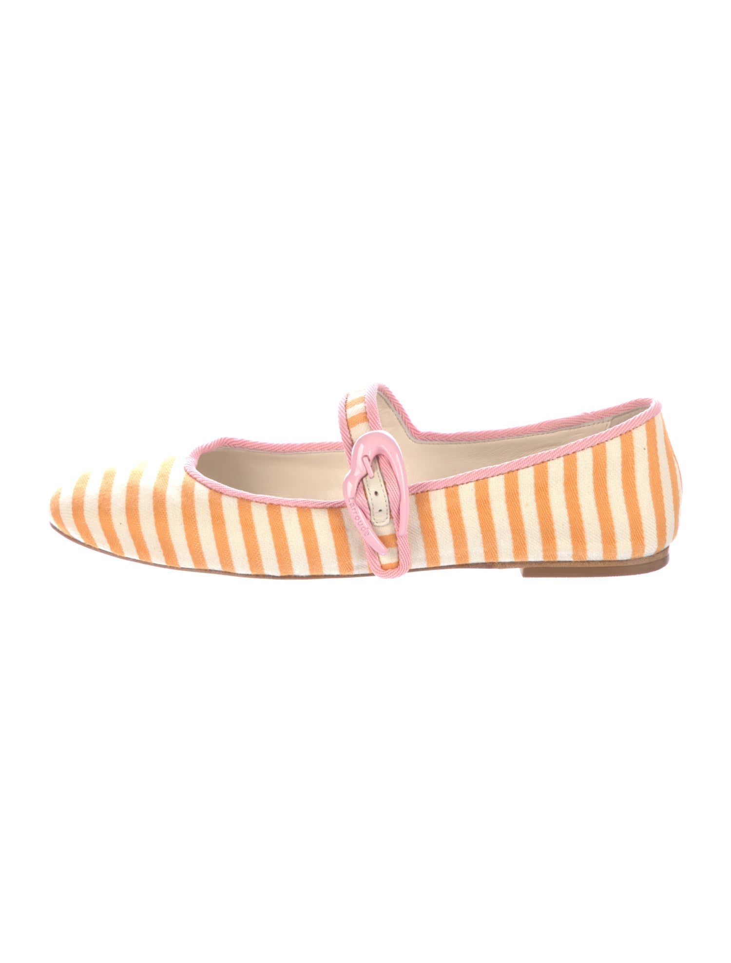 Larroude Printed Mary Jane Flats