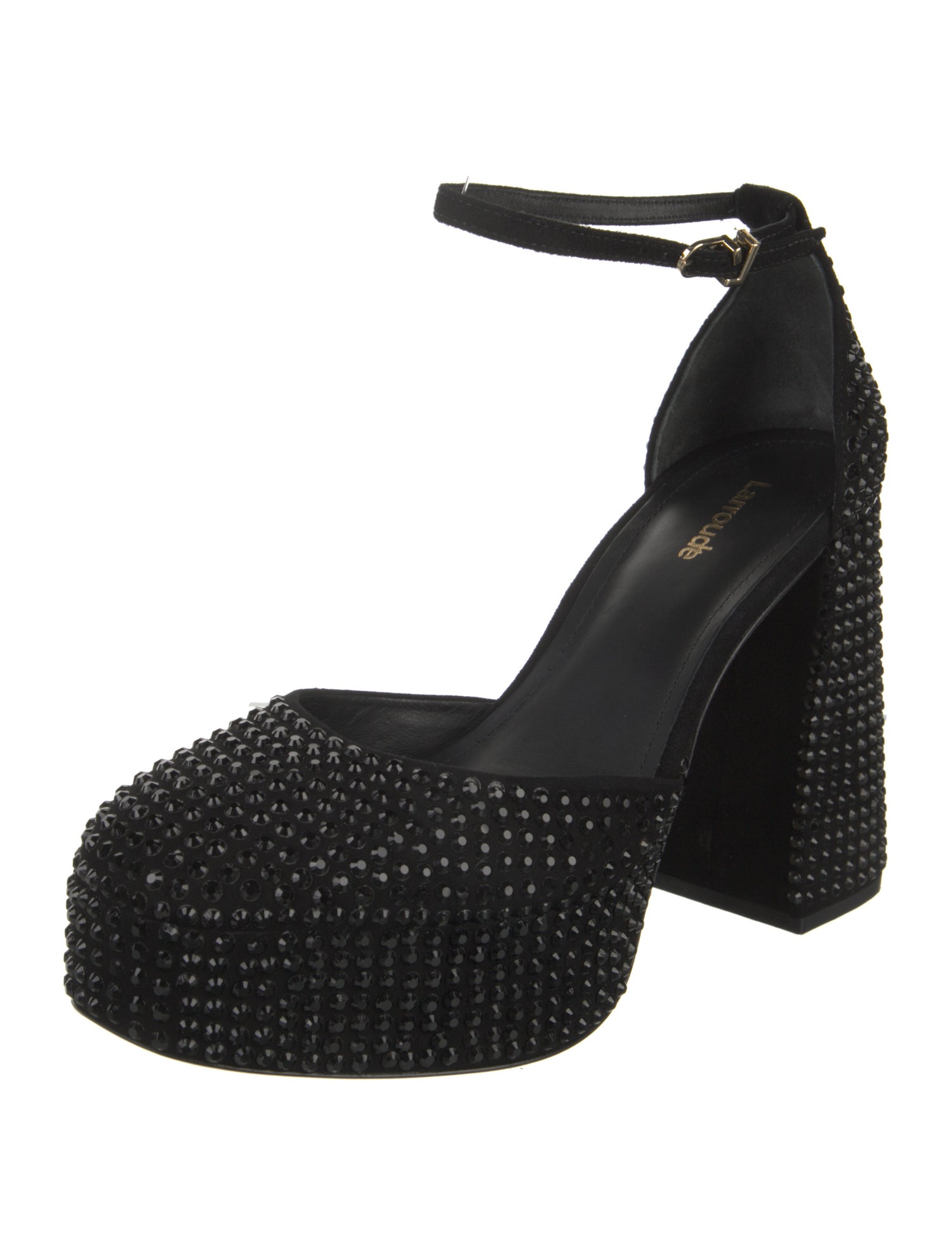 Larroude Crystal Embellishments D'Orsay Pumps