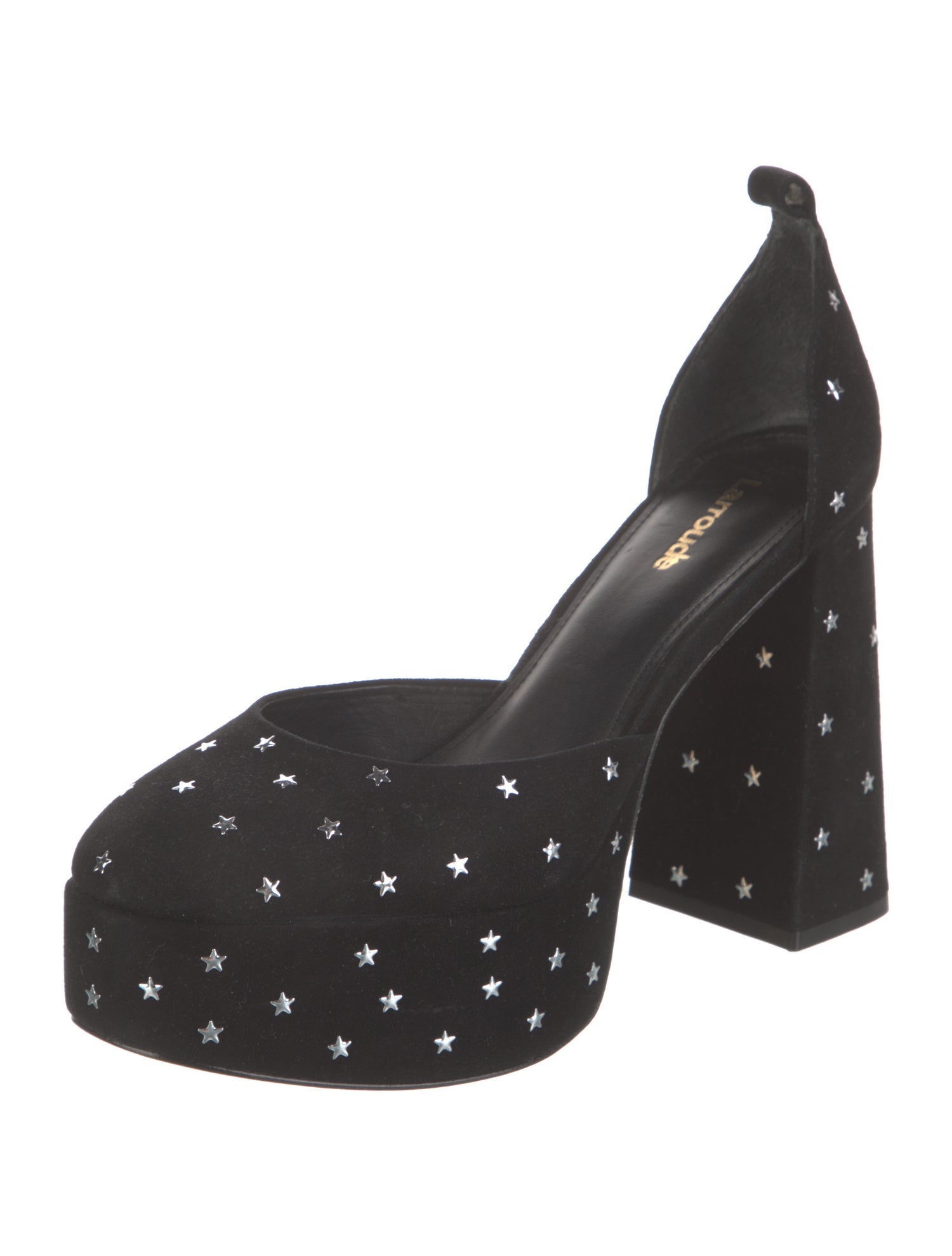 Larroude Suede D'Orsay Pumps