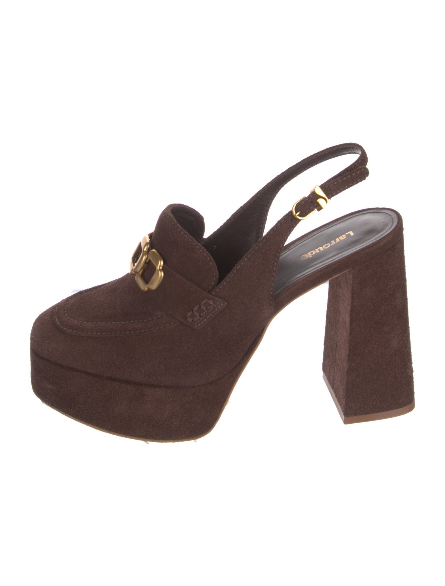 Larroude Suede Slingback Pumps