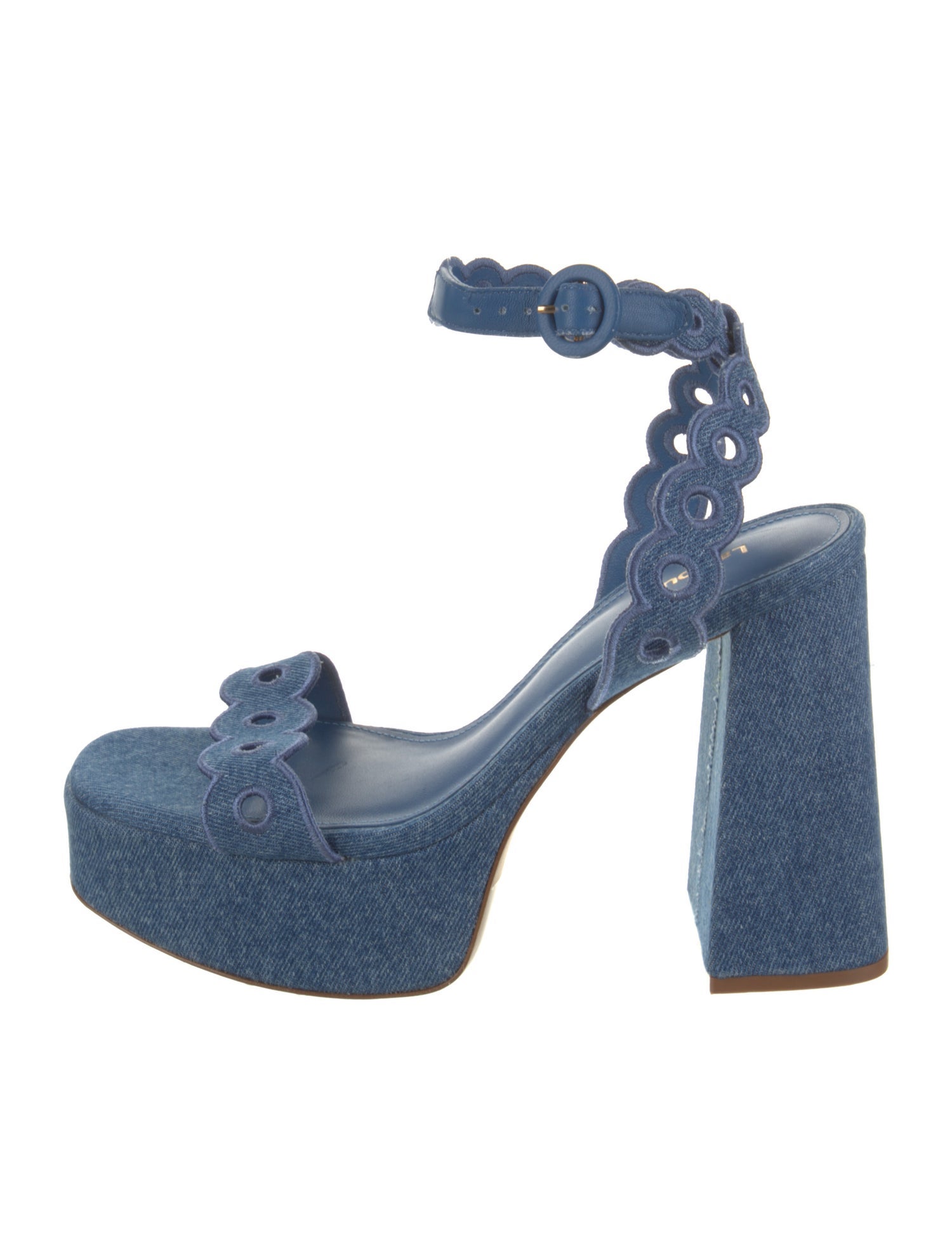 Larroude Denim Sandals