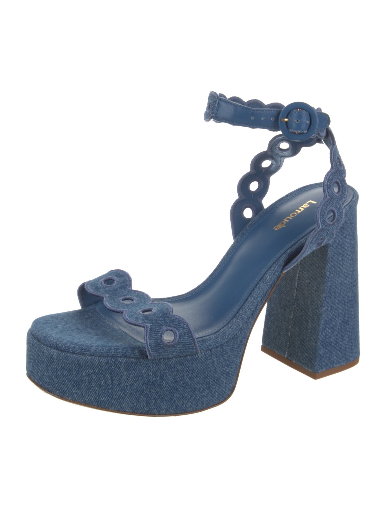 Larroude Denim Sandals
