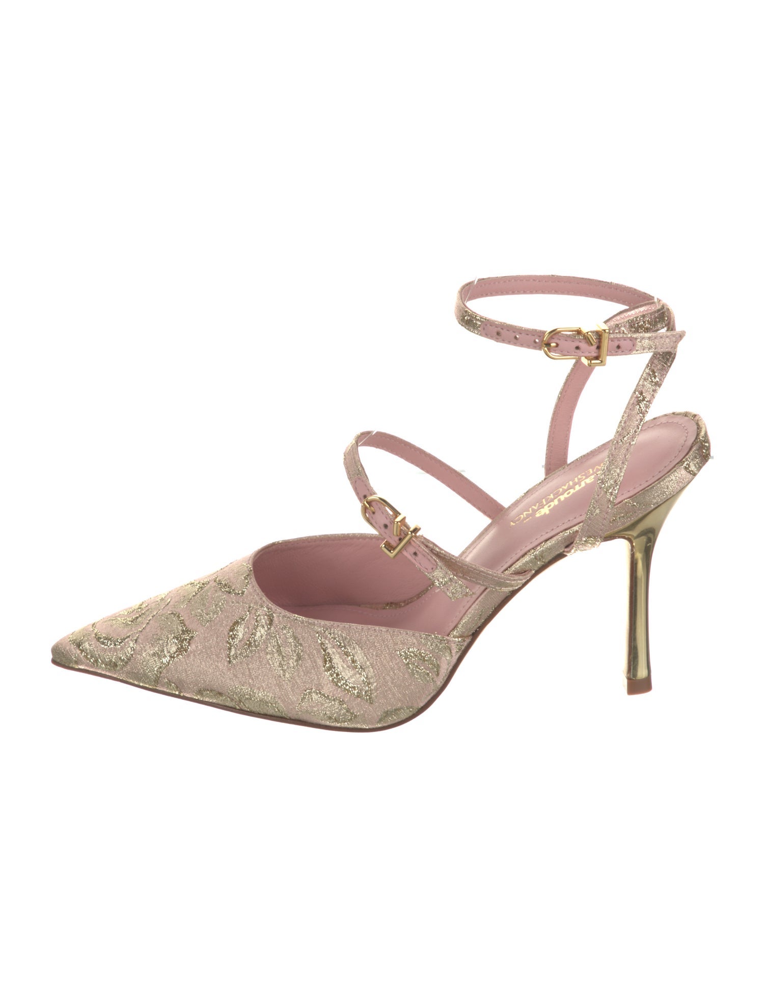 Larroude Leather Trim Embellishment Pumps