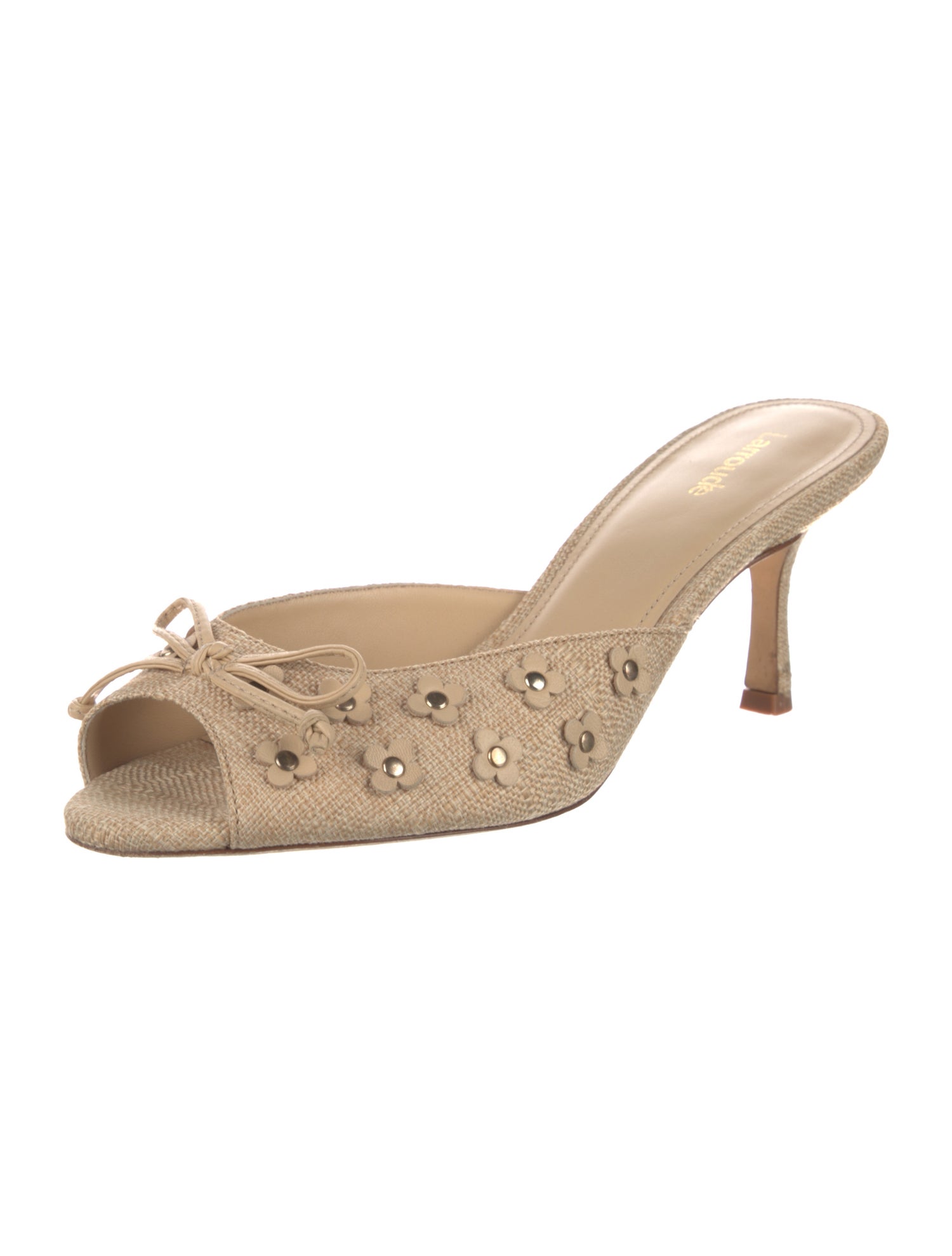 Larroude Studded Accents Slides