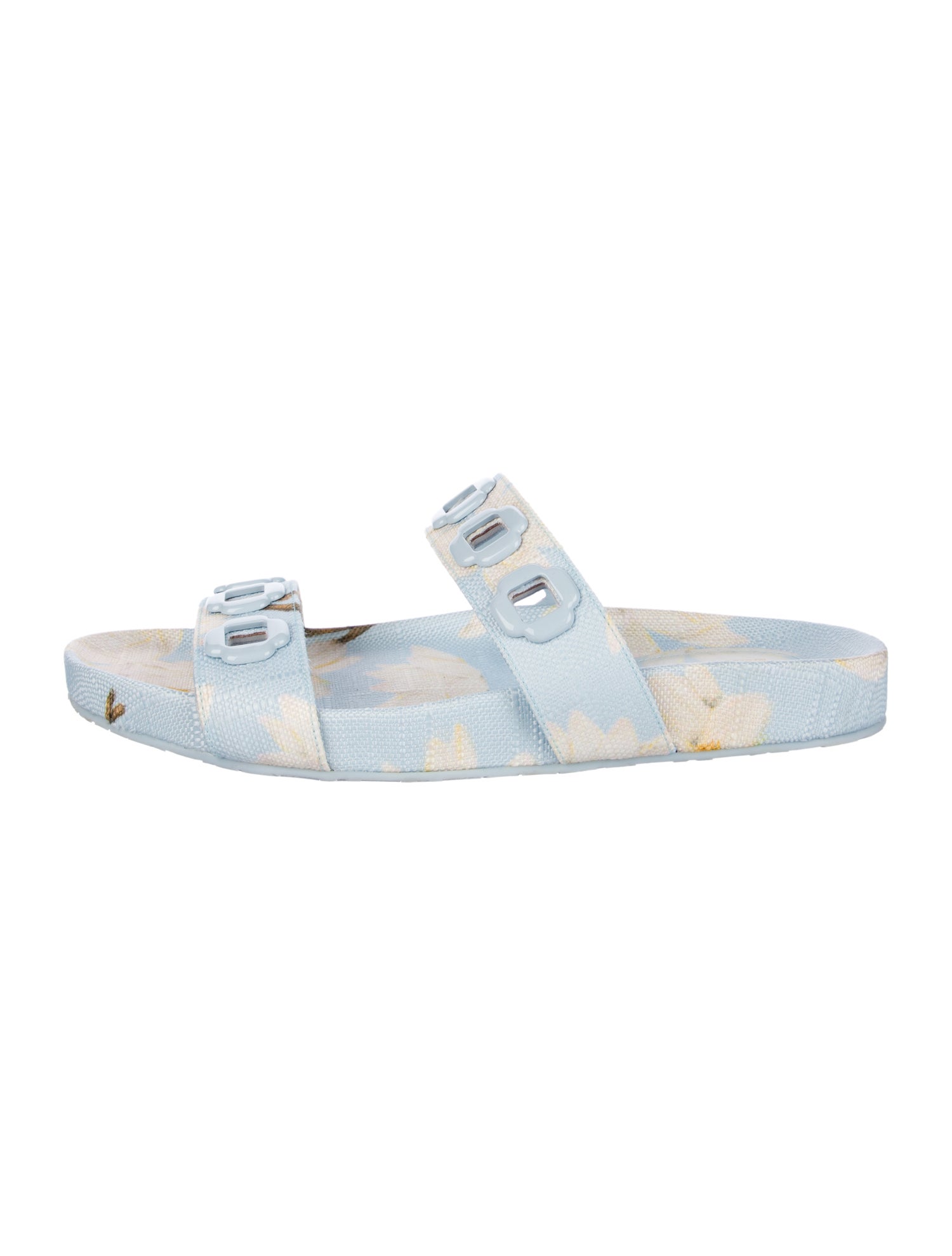 Larroude Floral Print Slides