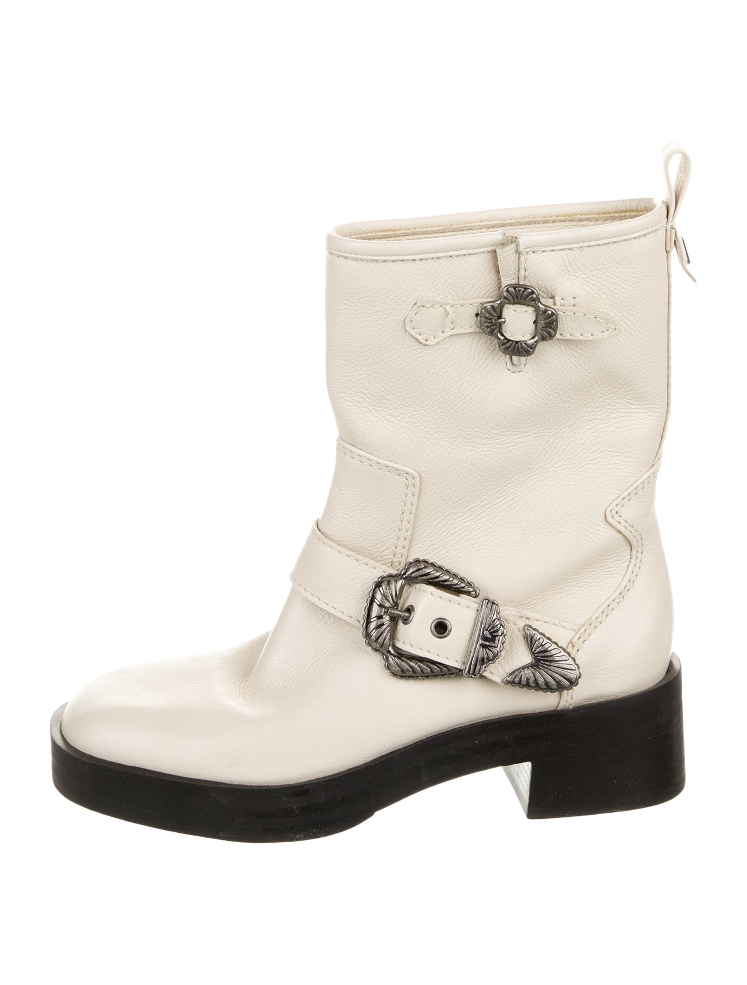 Larroude Leather Moto Boots