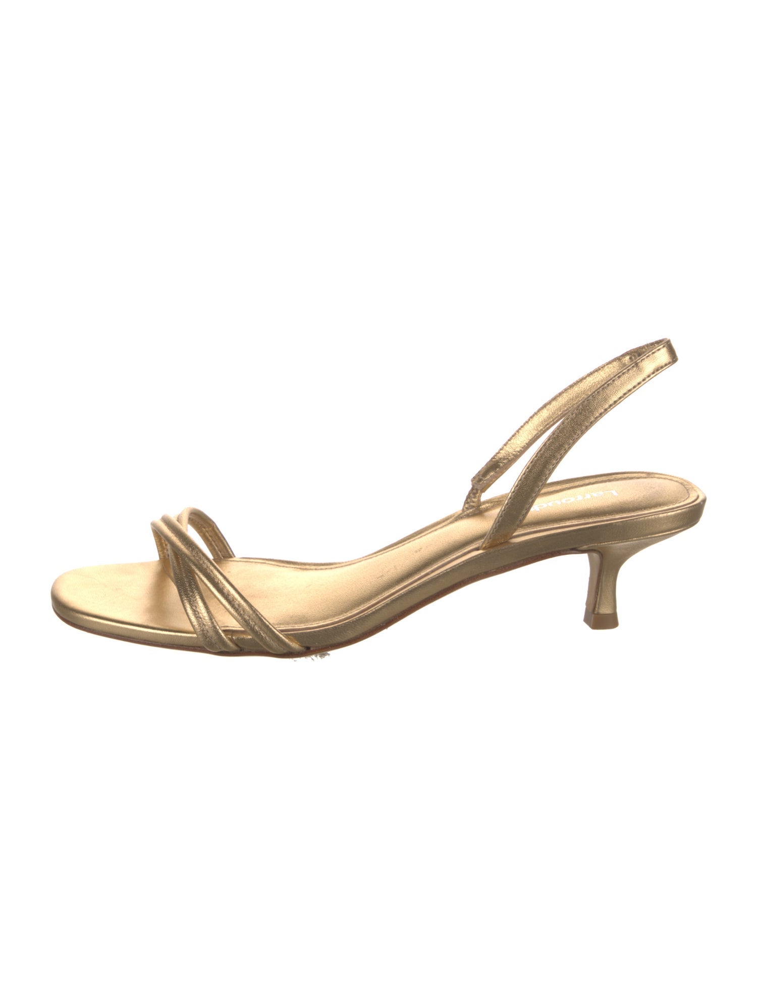 Larroude Leather Slingback Sandals