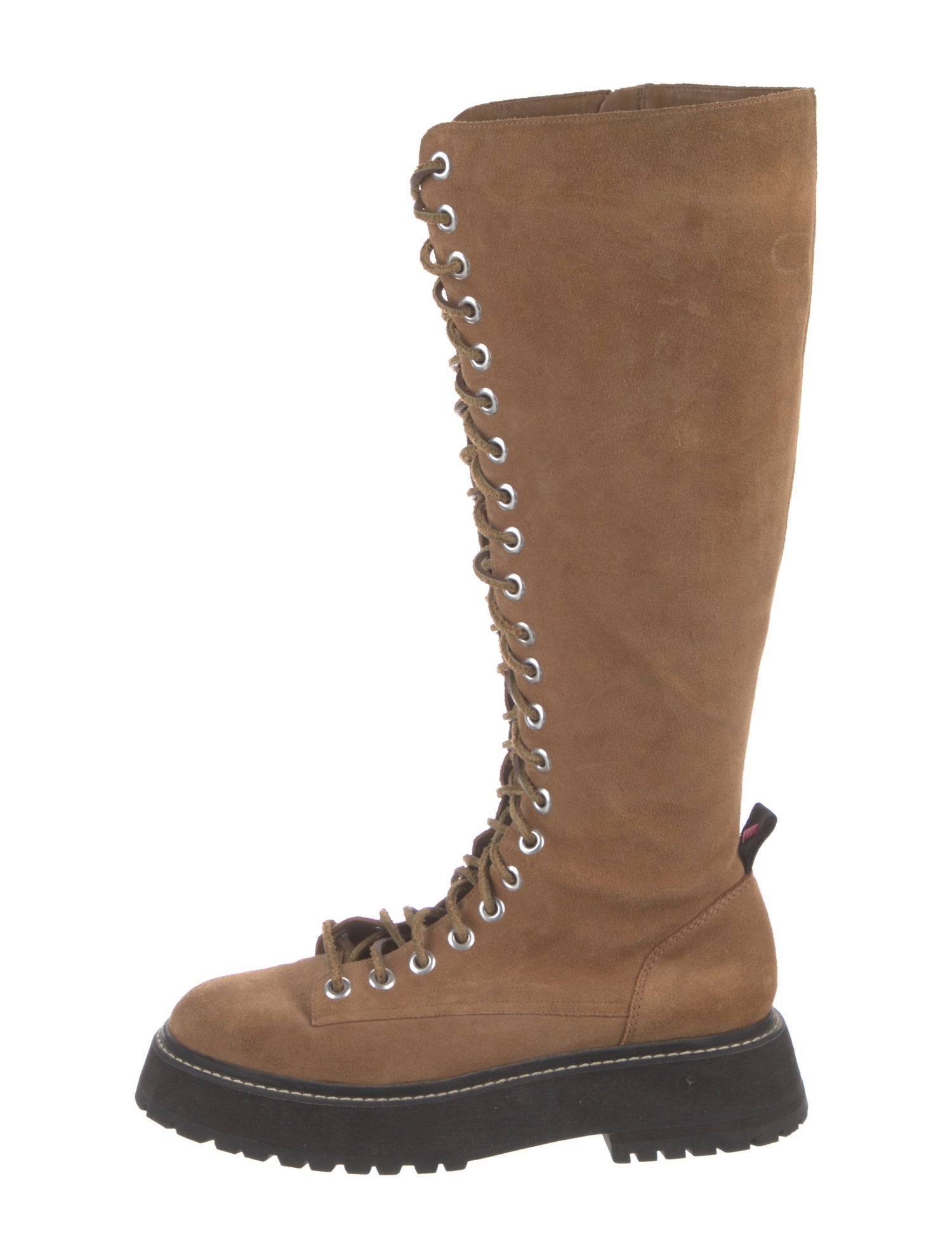 Larroude Suede Lace-Up Boots