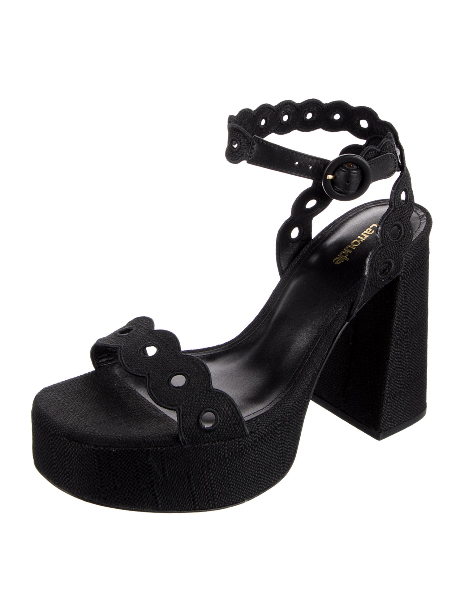 Larroude Denim Sandals