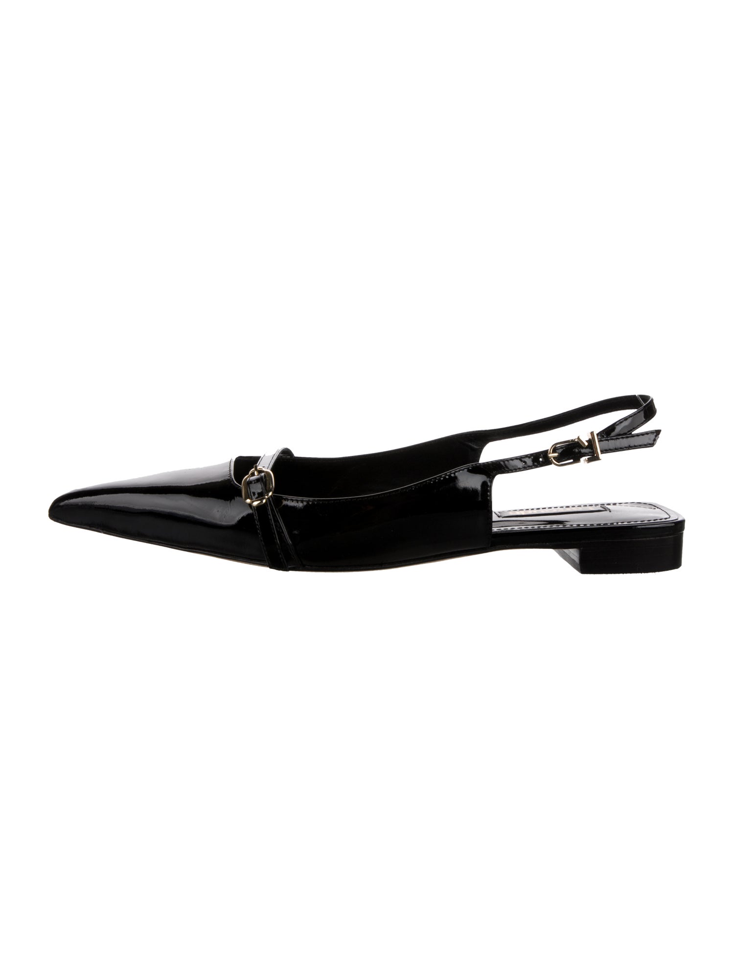 Larroude Patent Leather Slingback Flats