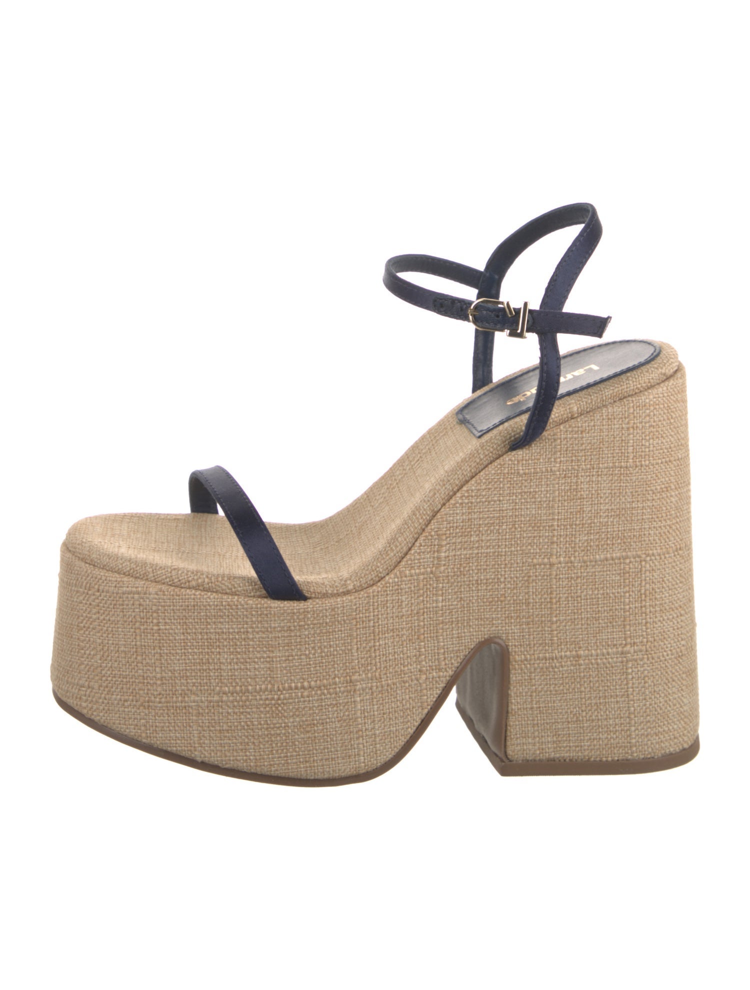 Larroude Straw Sandals