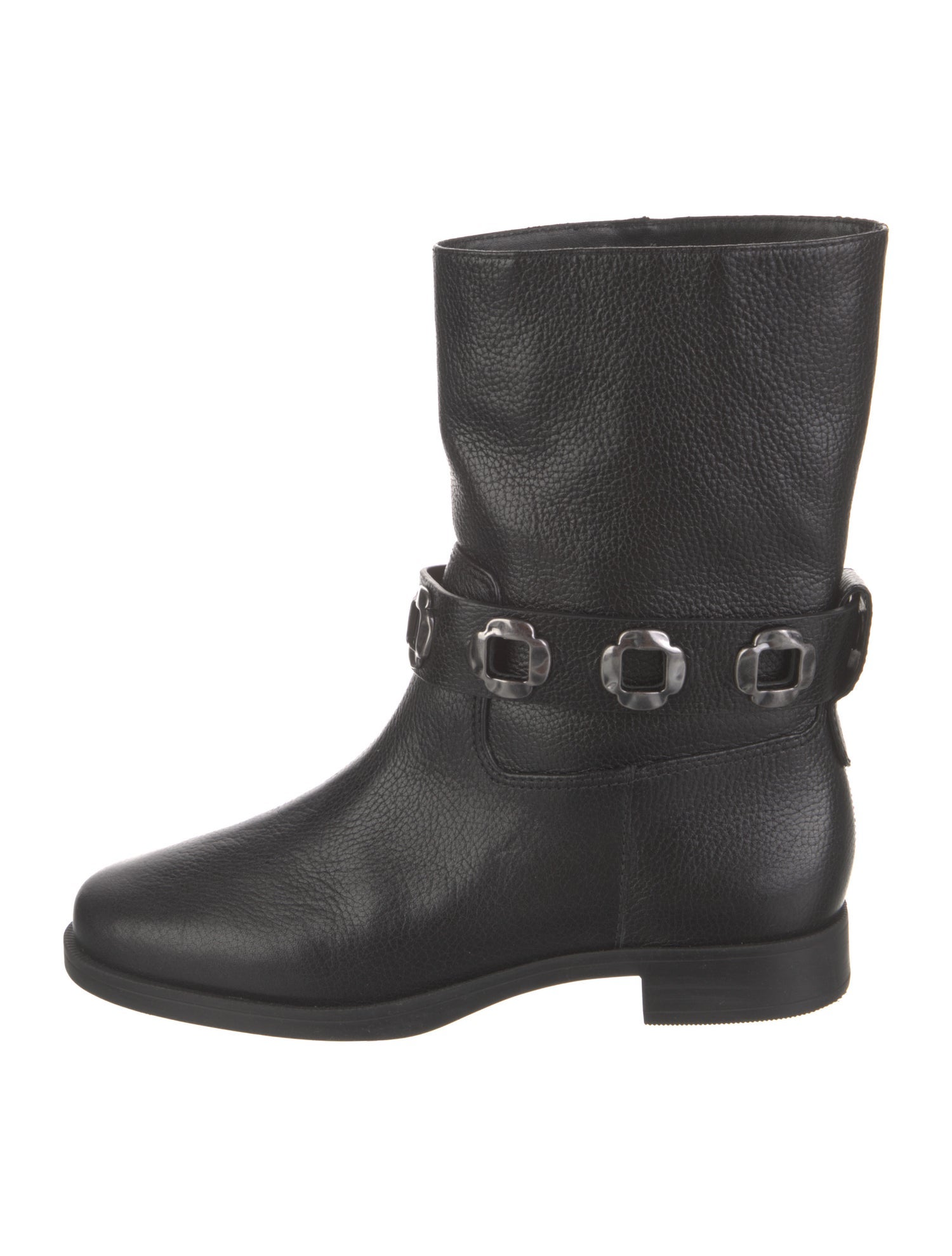 Larroude Leather Moto Boots