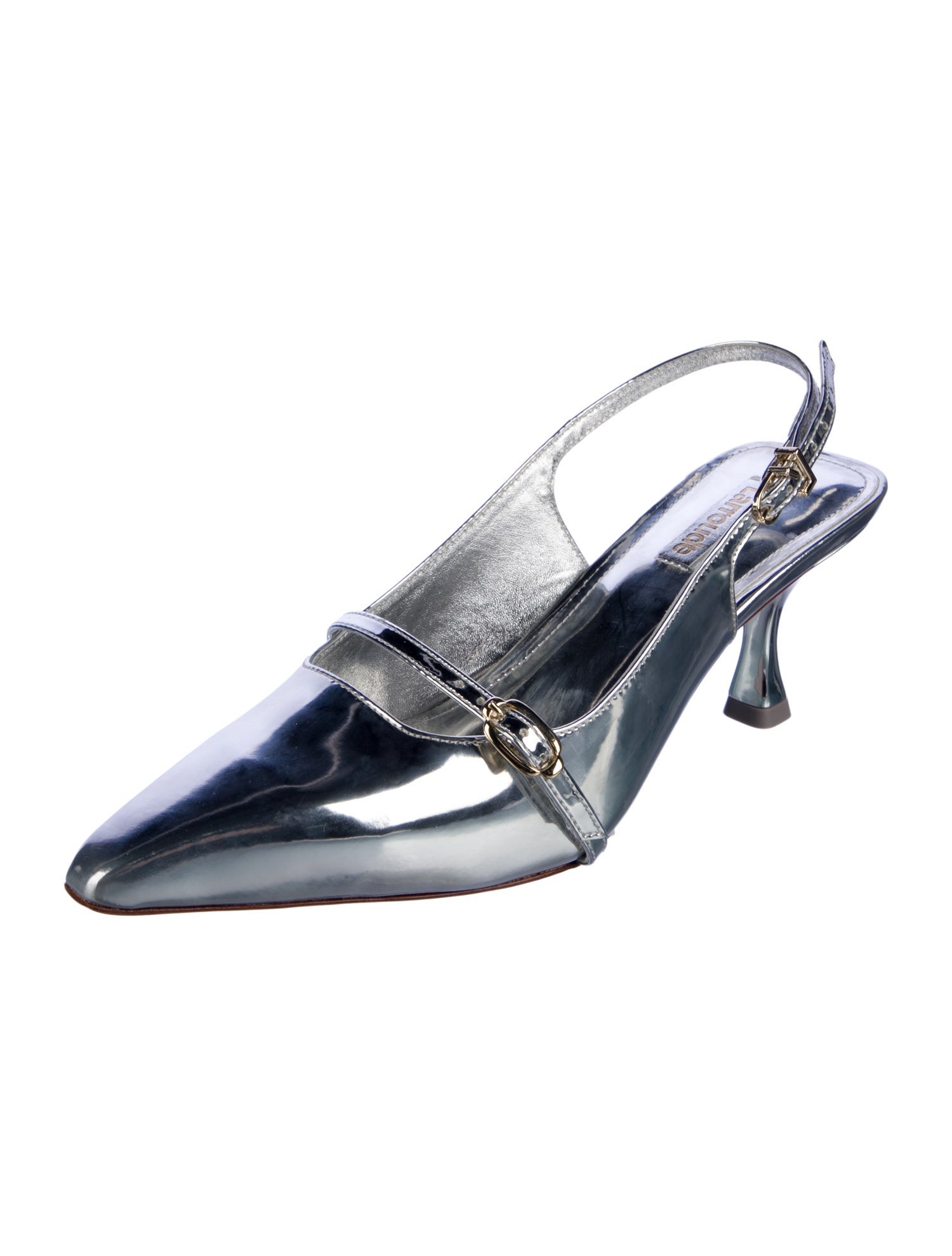 Larroude Patent Leather Slingback Pumps