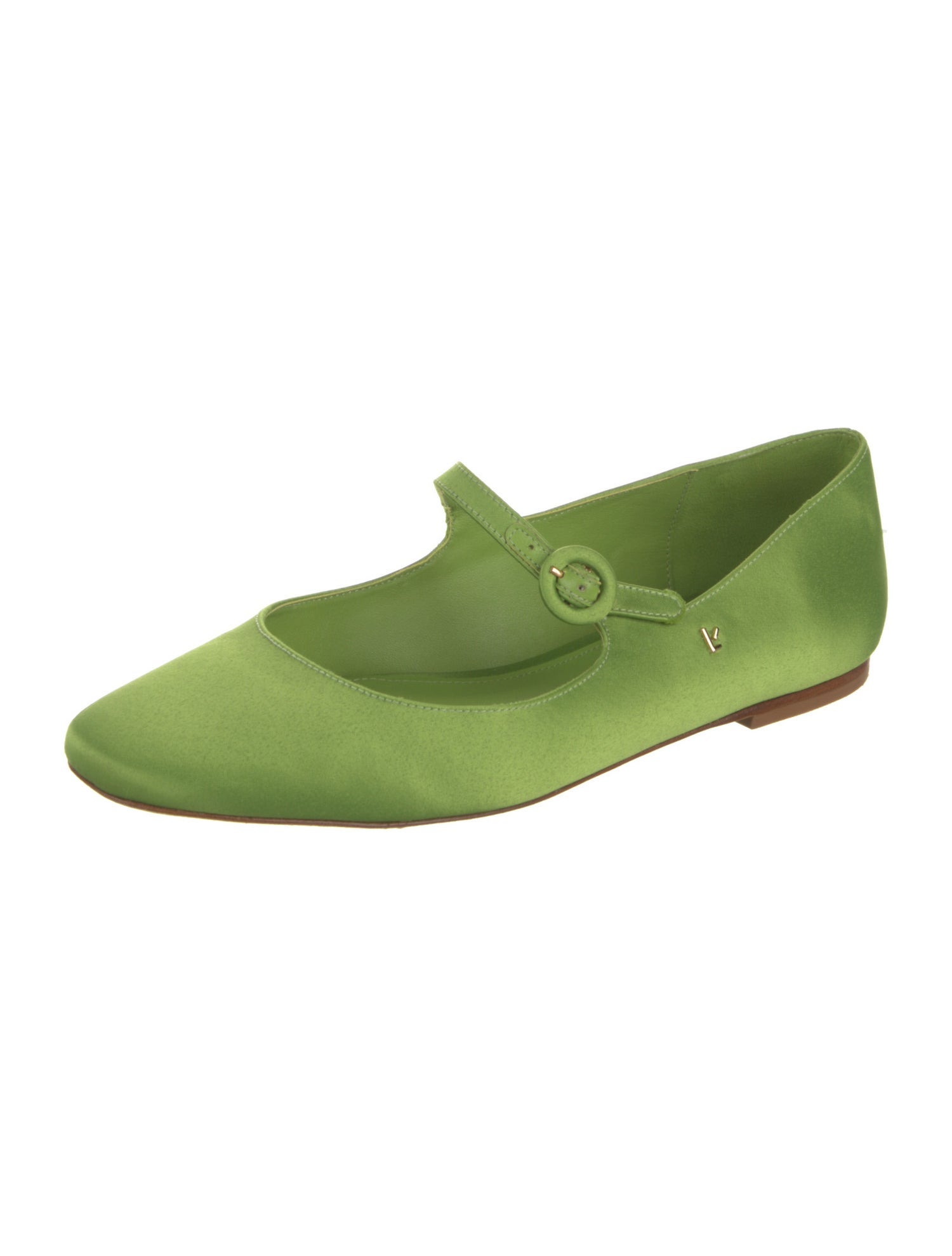 Larroude Satin Mary Jane Flats