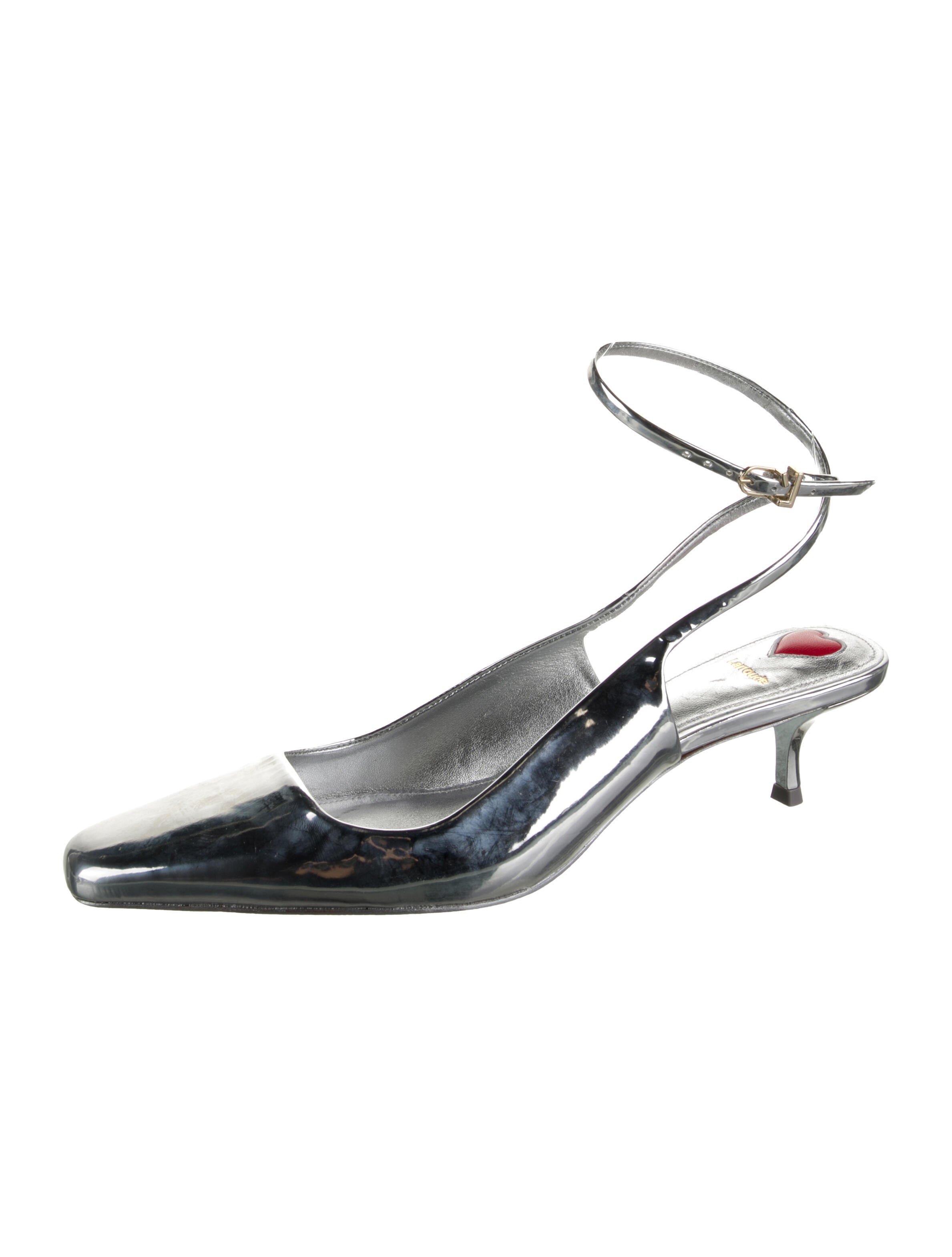 Larroude Patent Leather Slingback Pumps