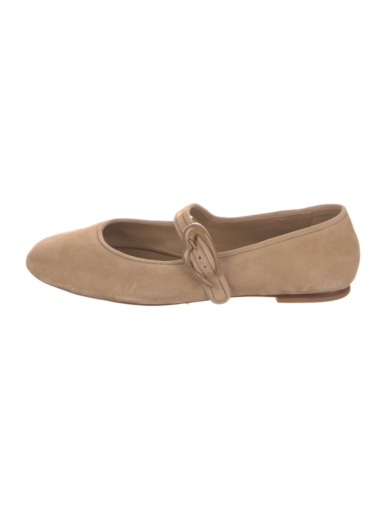 Larroude Suede Mary Jane Flats