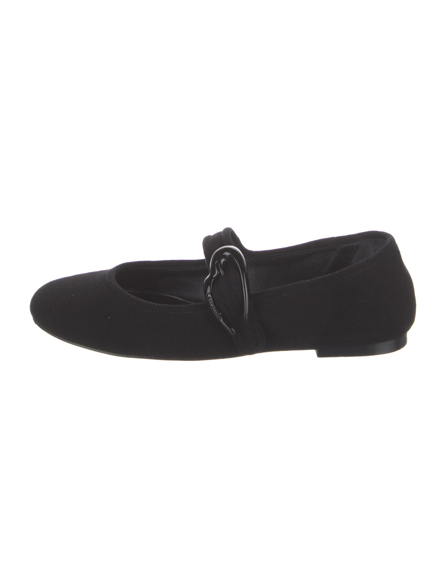 Larroude Suede Mary Jane Flats