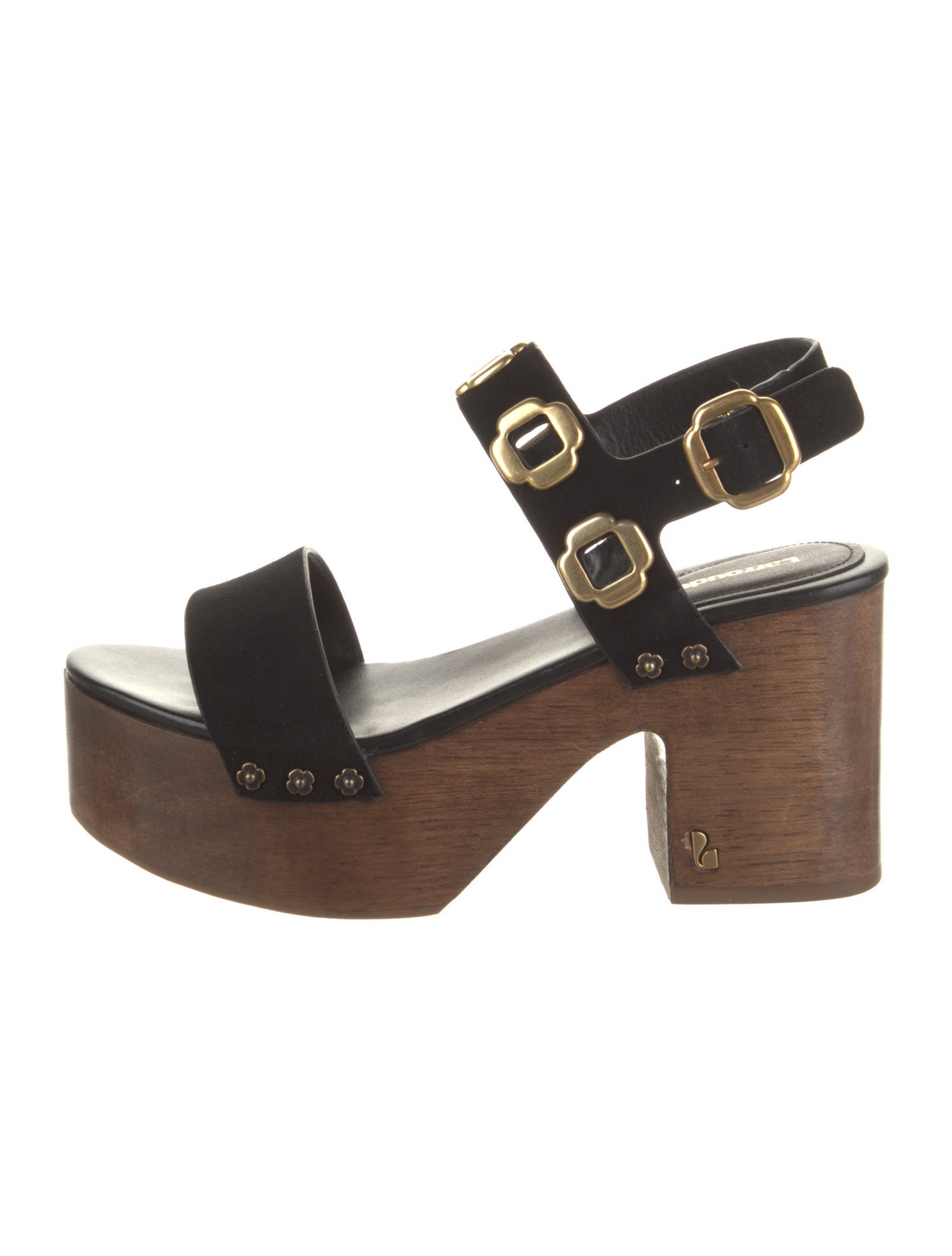 Larroude Suede Slingback Sandals