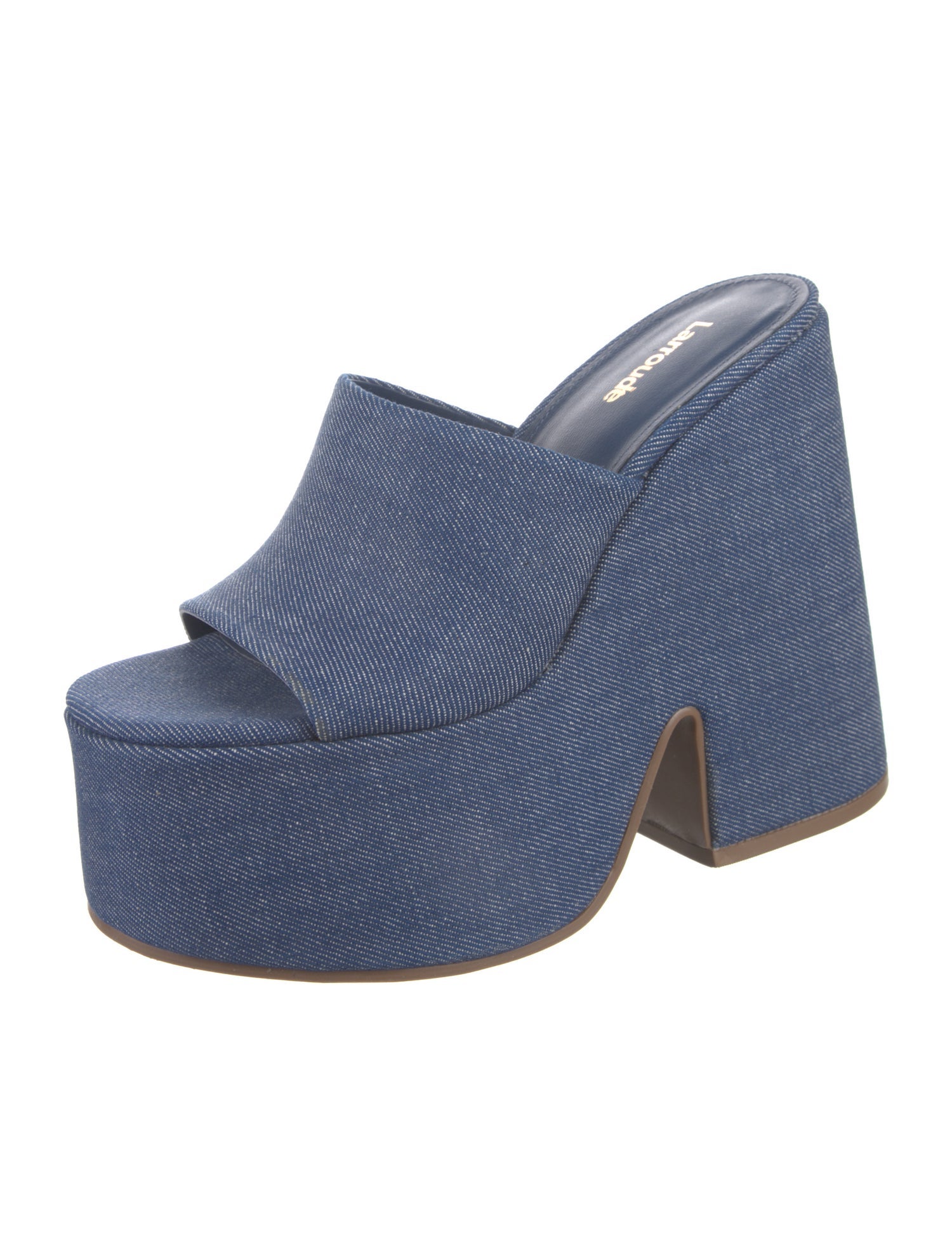 Larroude Denim Slides