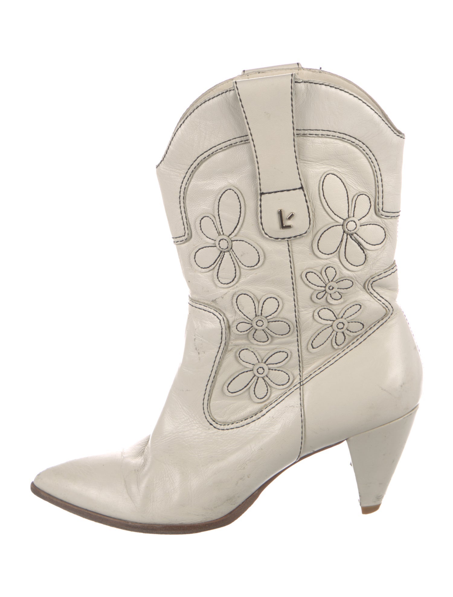 Larroude Leather Western Boots