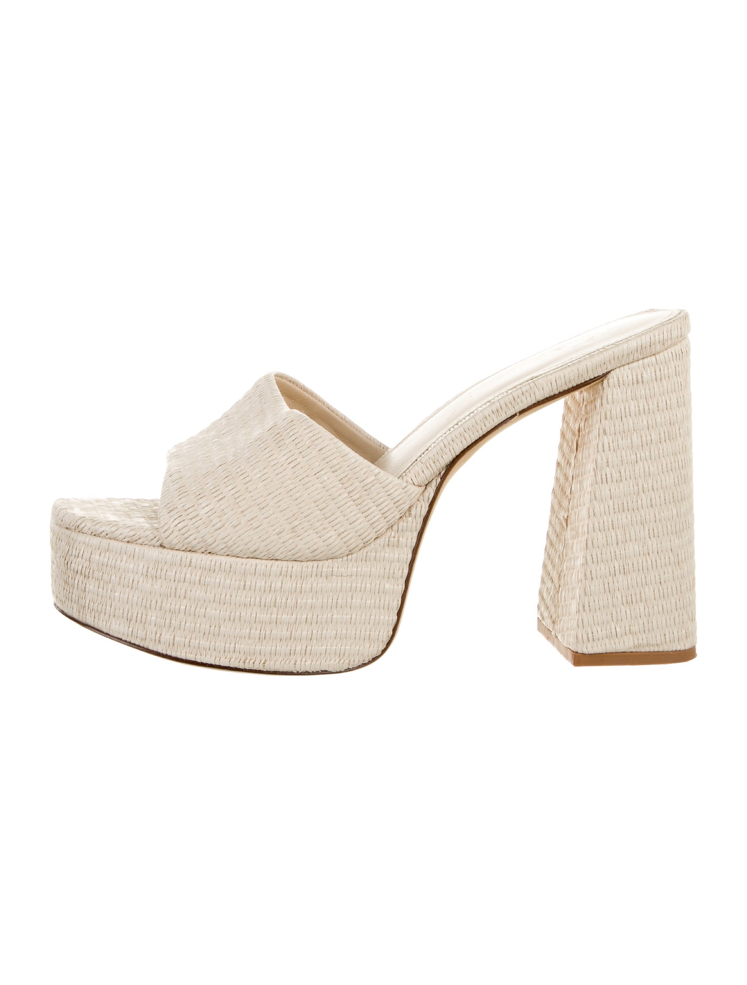 Larroude Raffia Slides