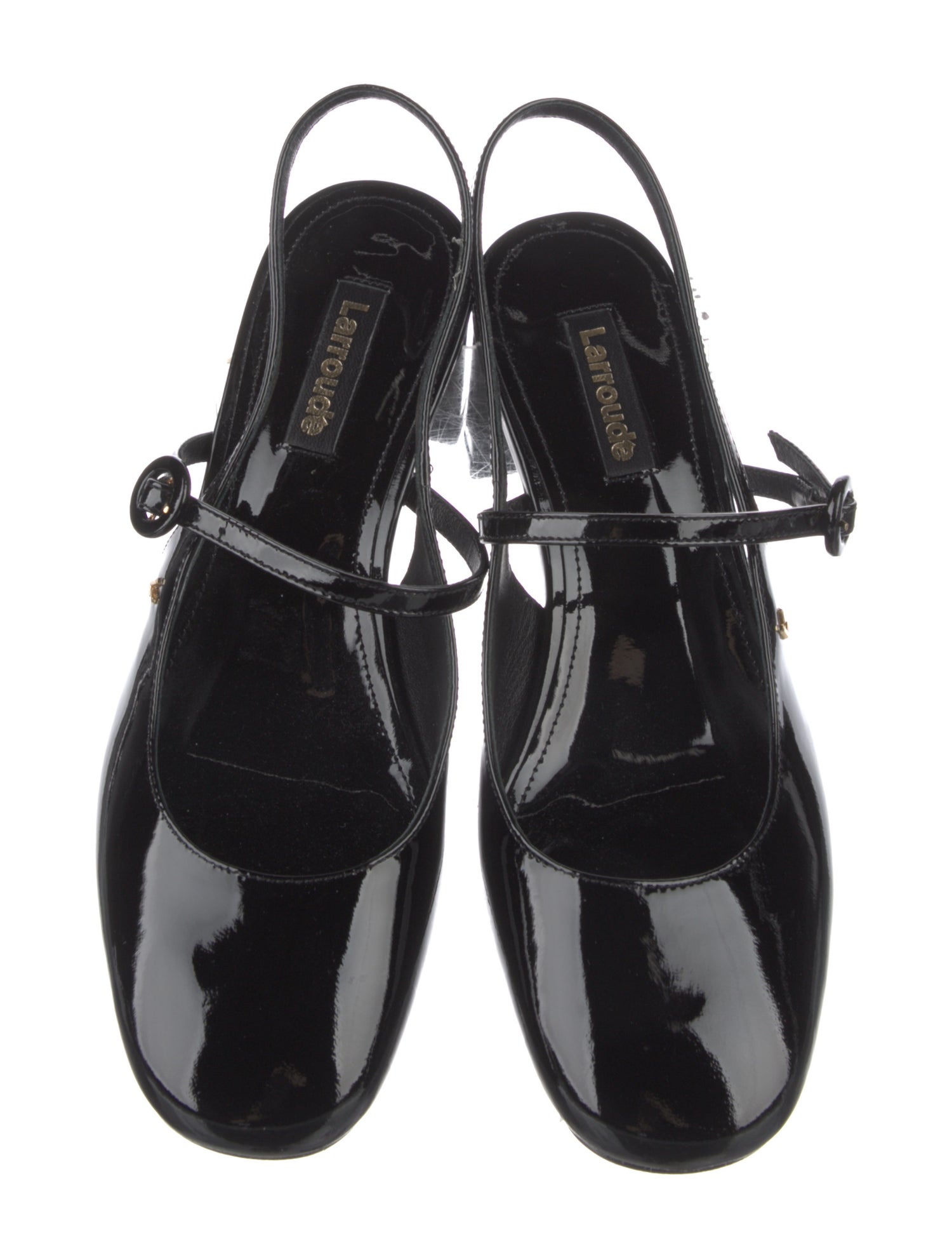 Larroude Patent Leather Slingback Pumps