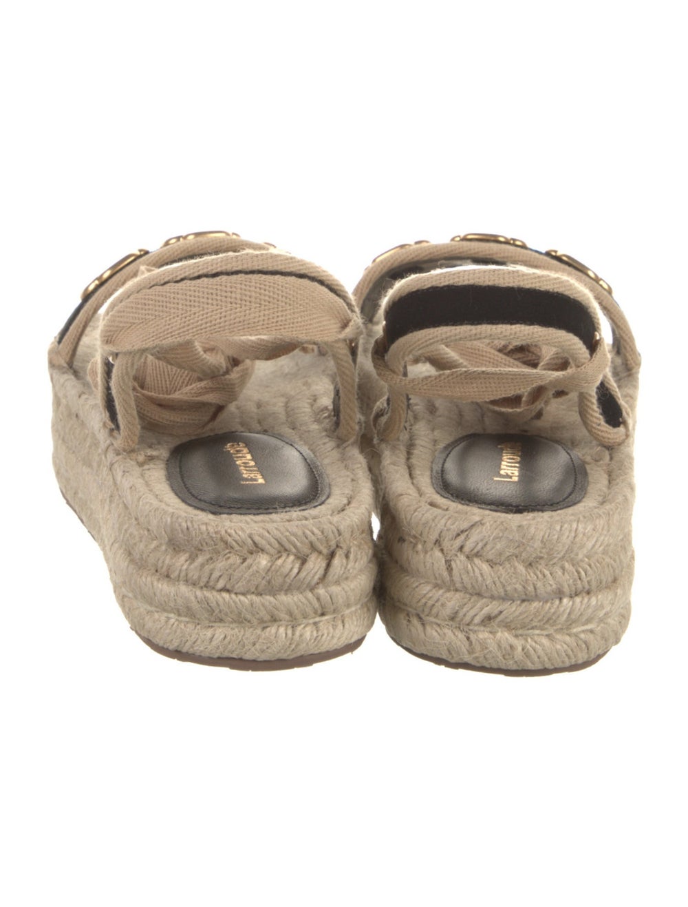 Larroude Suede Colorblock Pattern Espadrilles - image 4