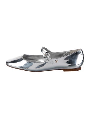 Pre-owned Larroude Patent Leather Mary Jane Flats